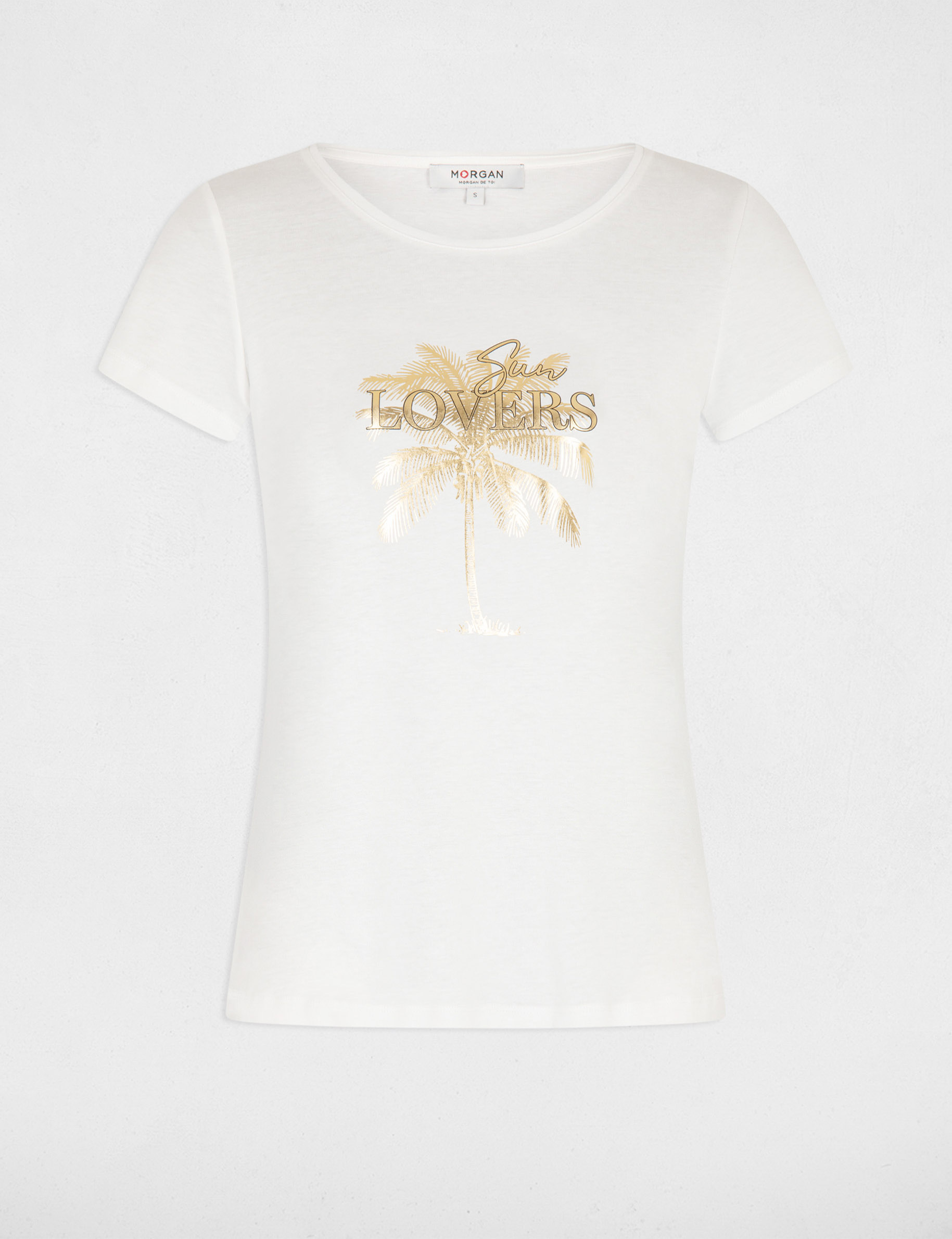t shirt with message ecru women T-shirt with message ecru women