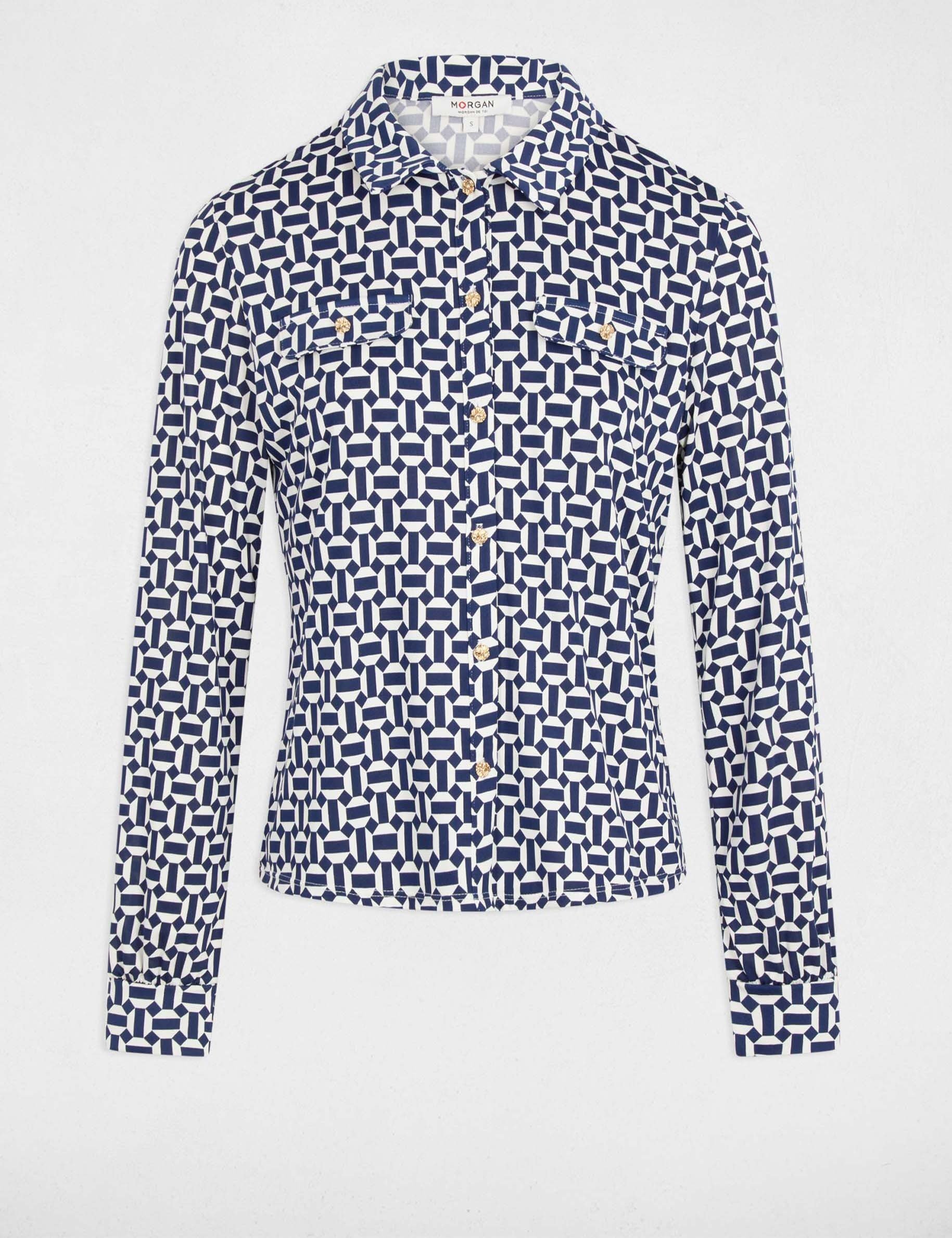T-shirt col à revers blanc femme