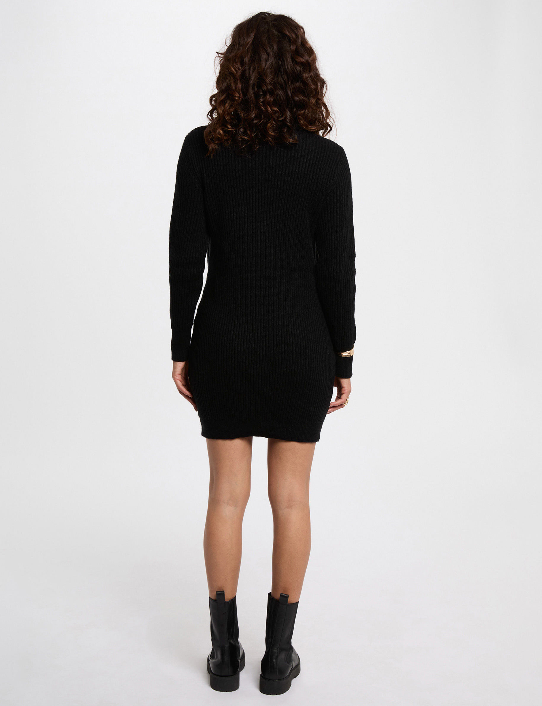 knitted short dress black women Knitted short dress black women