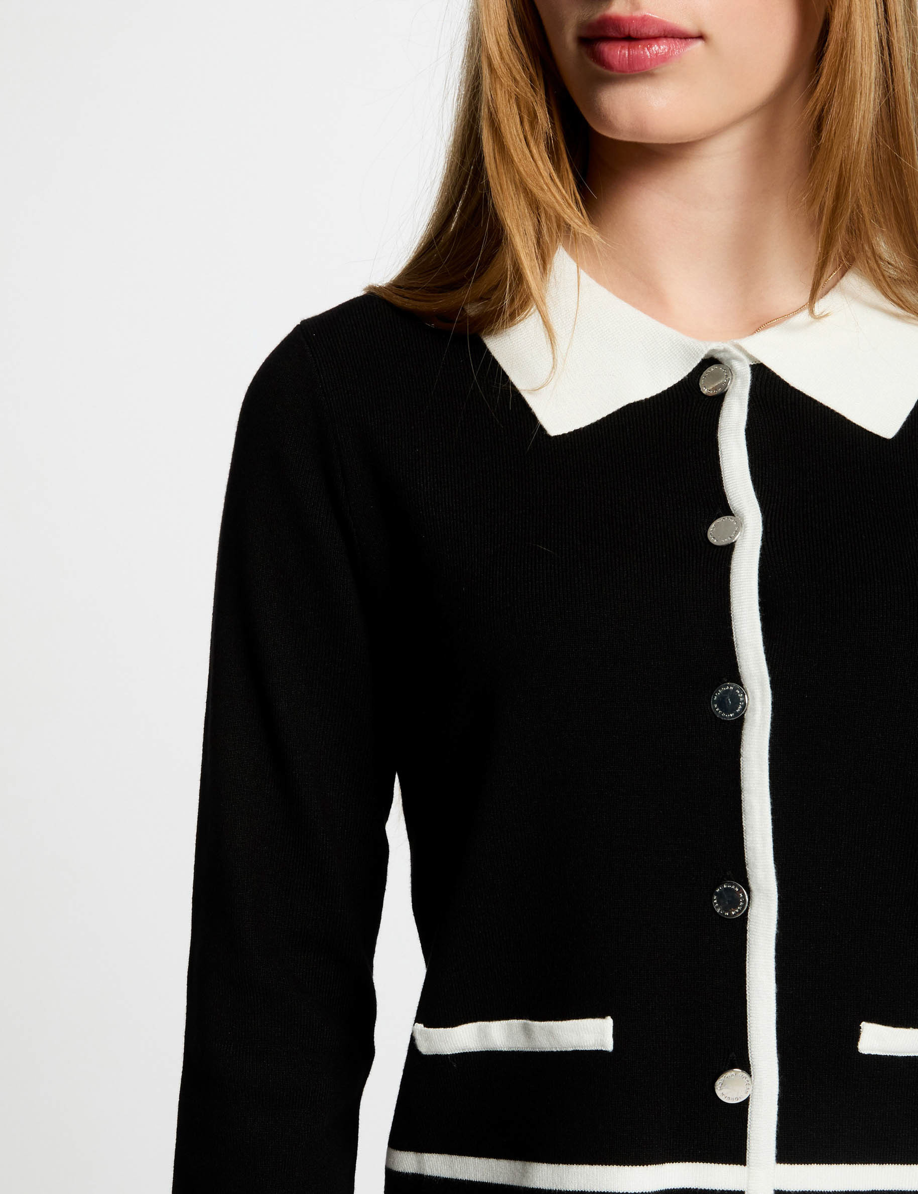 cardigan 34 length sleeves black women Cardigan 3/4-length sleeves black women