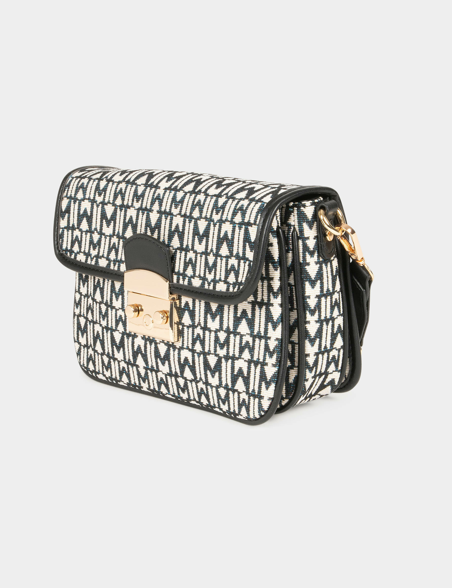 Bag with monogram print black women