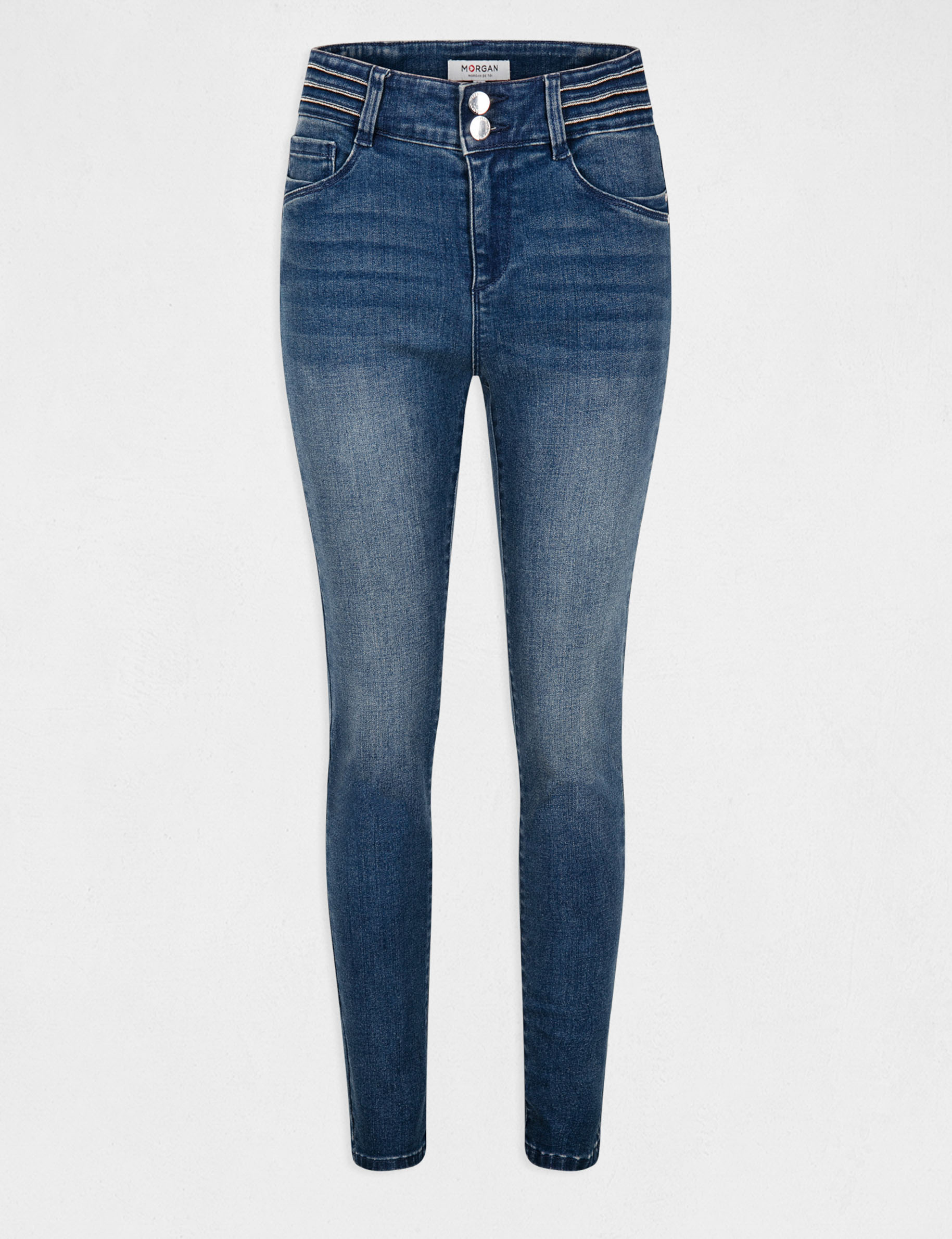 Slim jeans with jewelled details stone denim ladies' Slim jeans with jewelled details stone denim ladies'