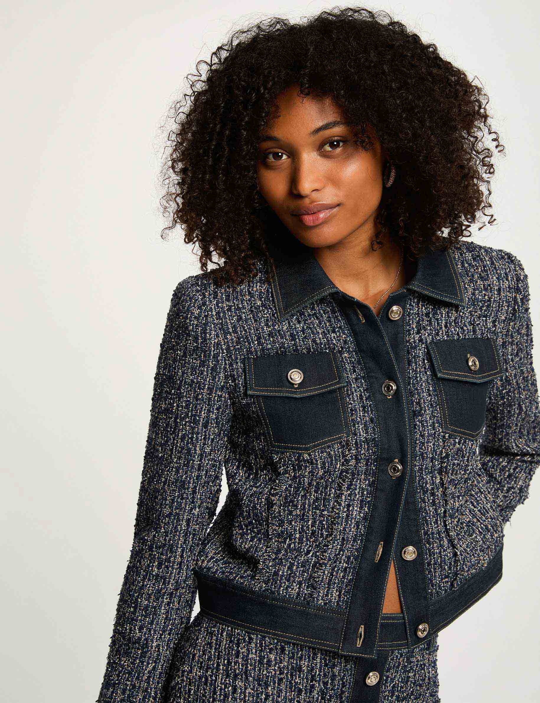short tweed jacket multicolor women Short tweed jacket multicolor women