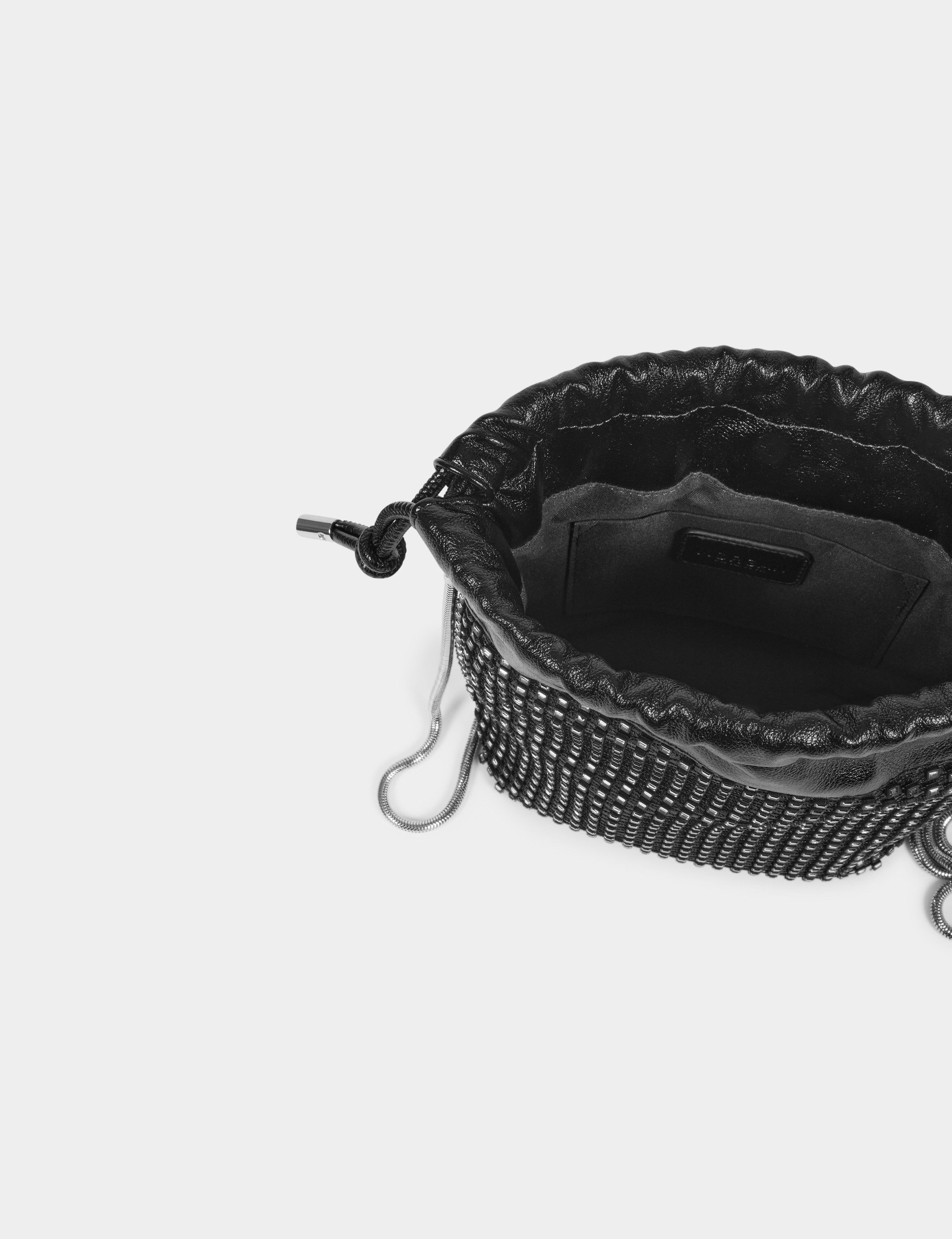 Sparkly bucket bag black women