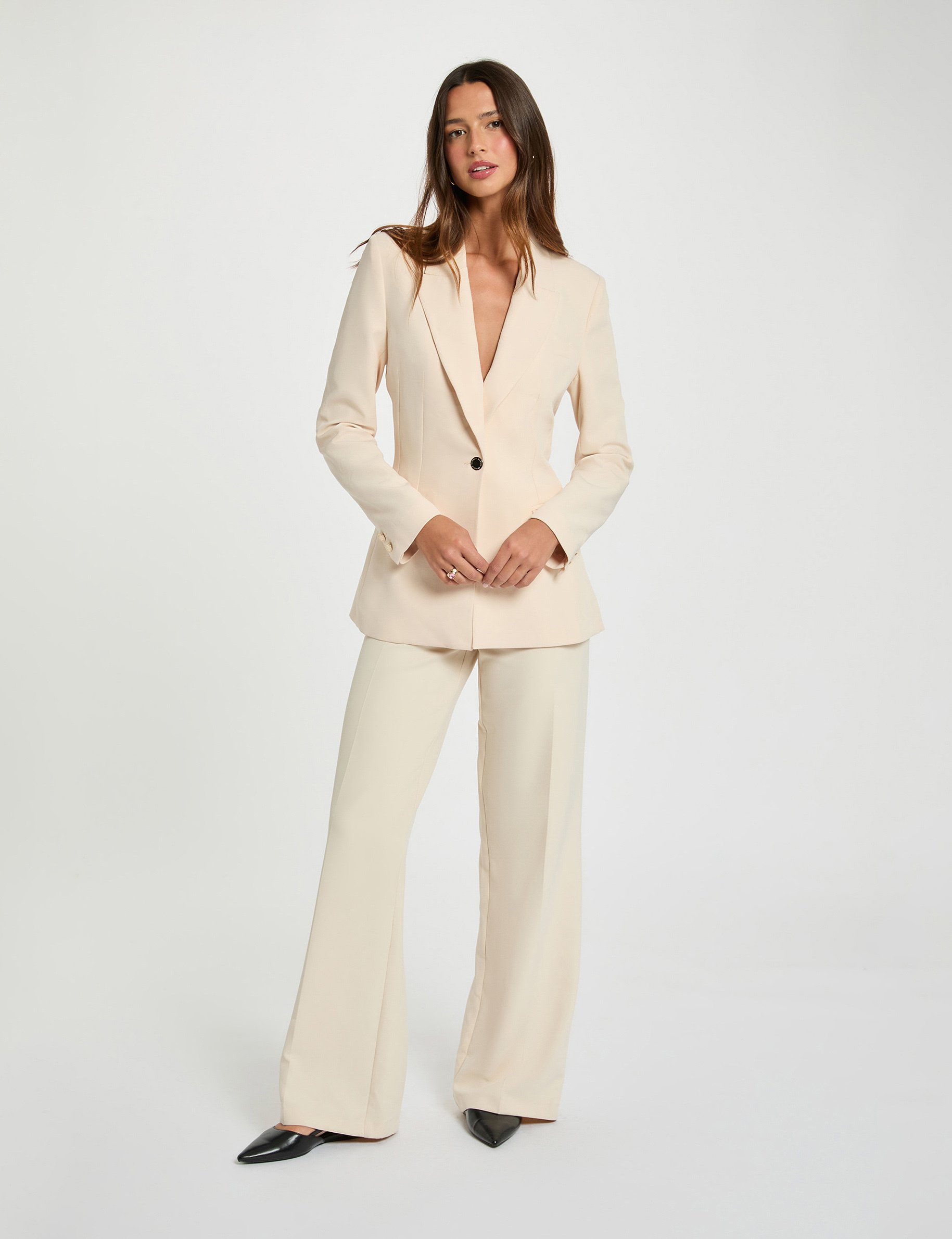 long sleeve jacket cream women Long-sleeve jacket cream women