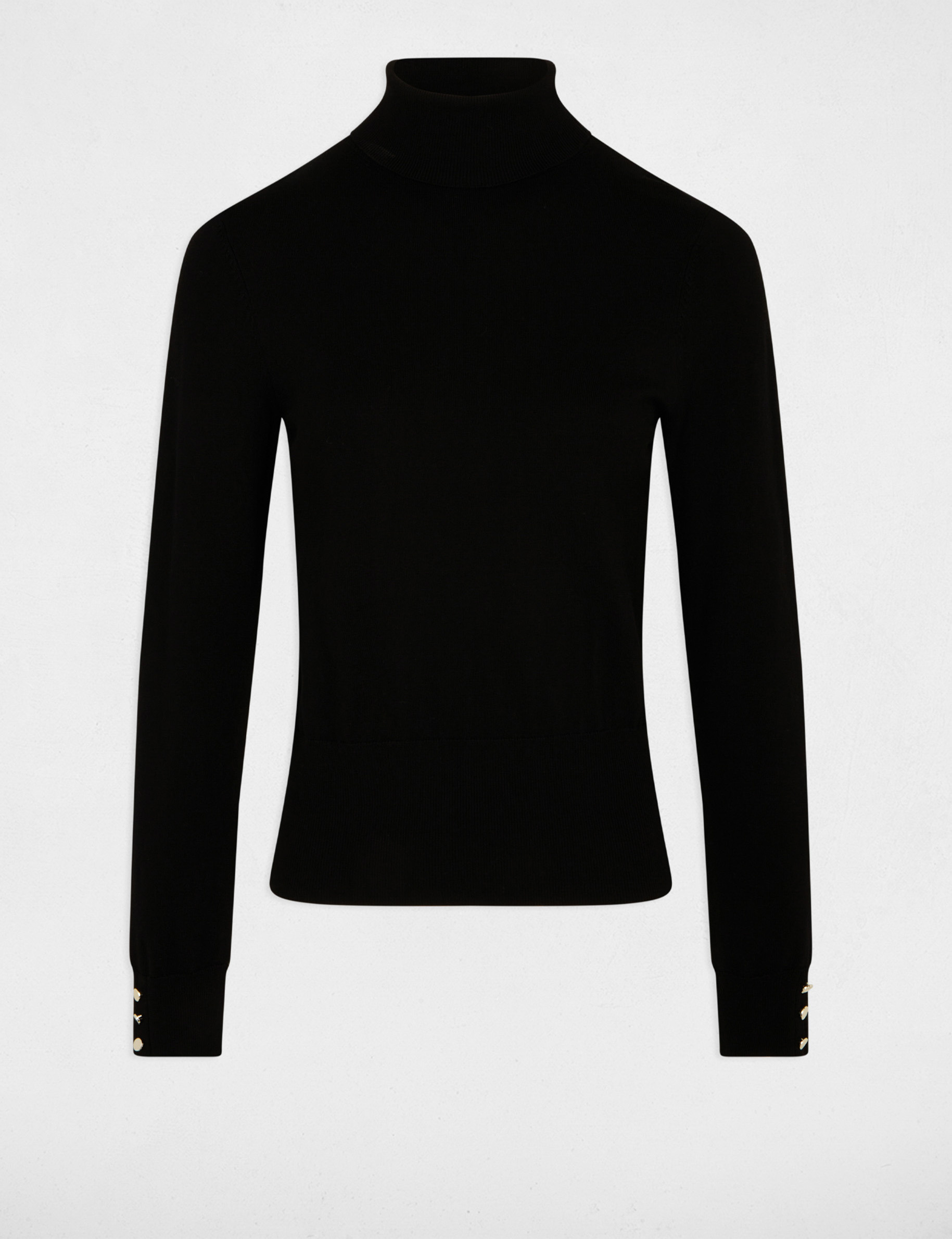 High neck sweater black women