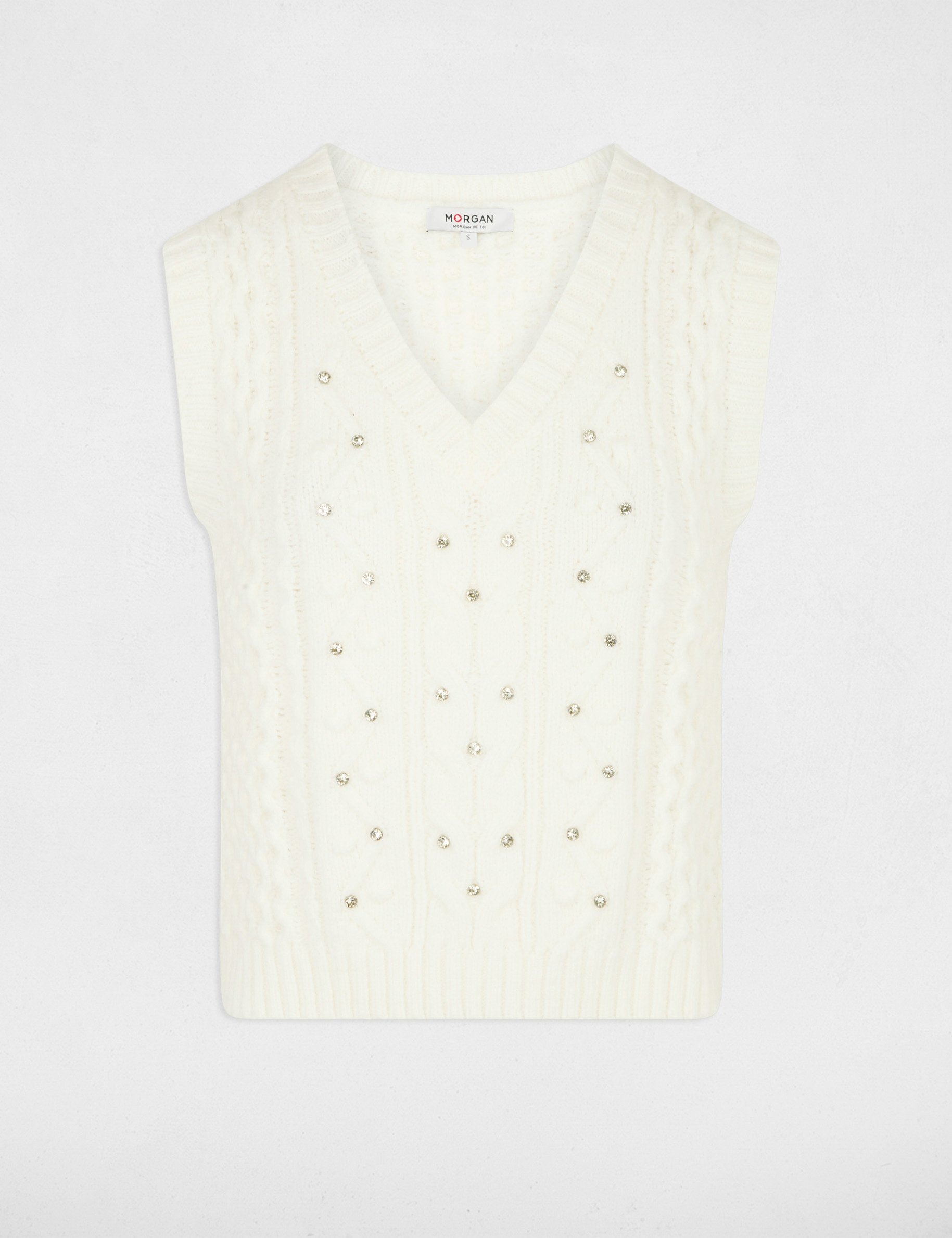 Sleeveless sweater white women