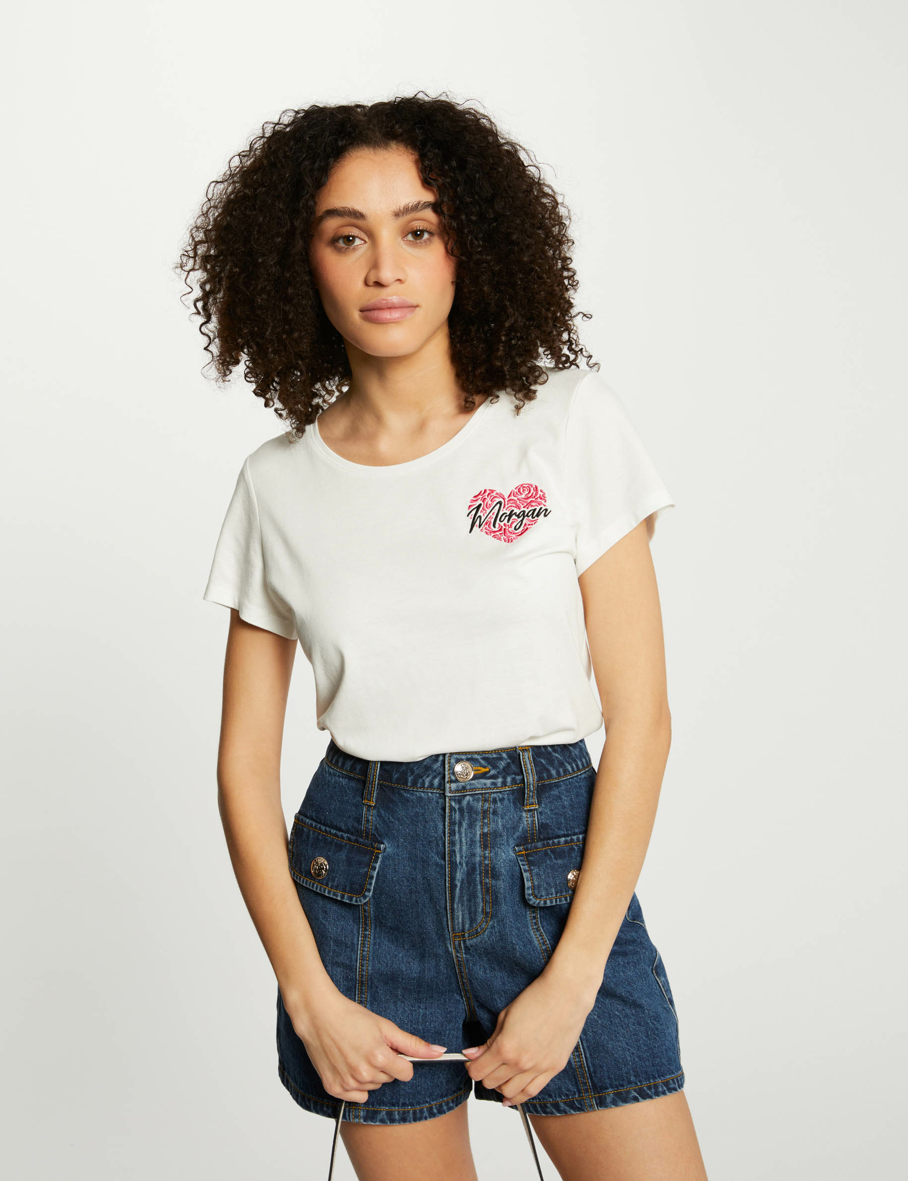 short sleeved t shirt ecru women Short-sleeved t-shirt ecru women