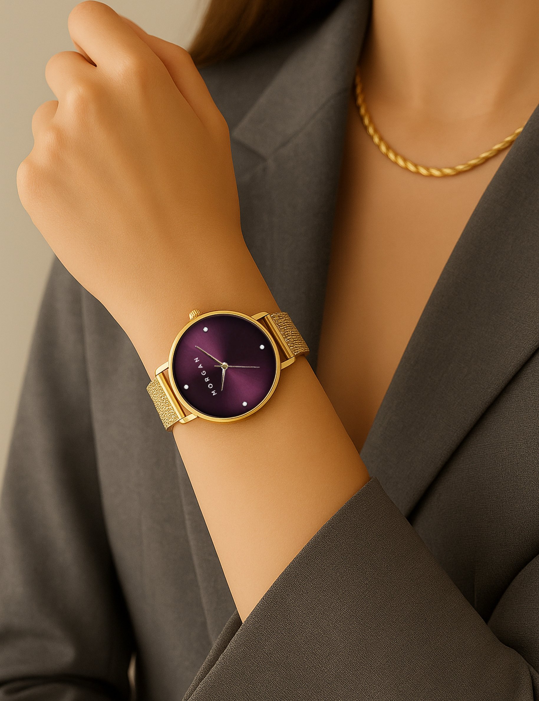 montre jaune or femme Montre jaune or femme