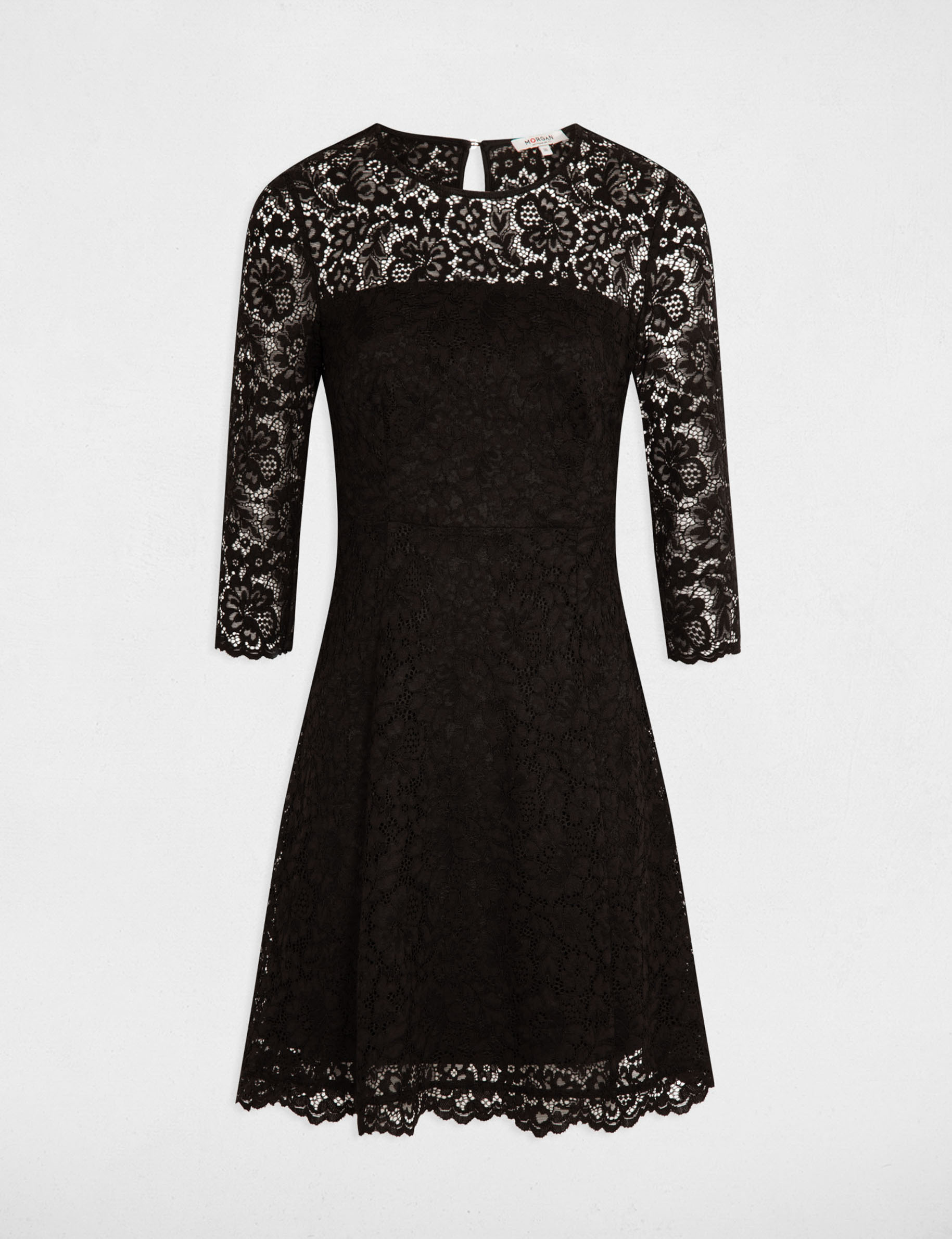 mini skater lace dress black women Mini skater lace dress black women