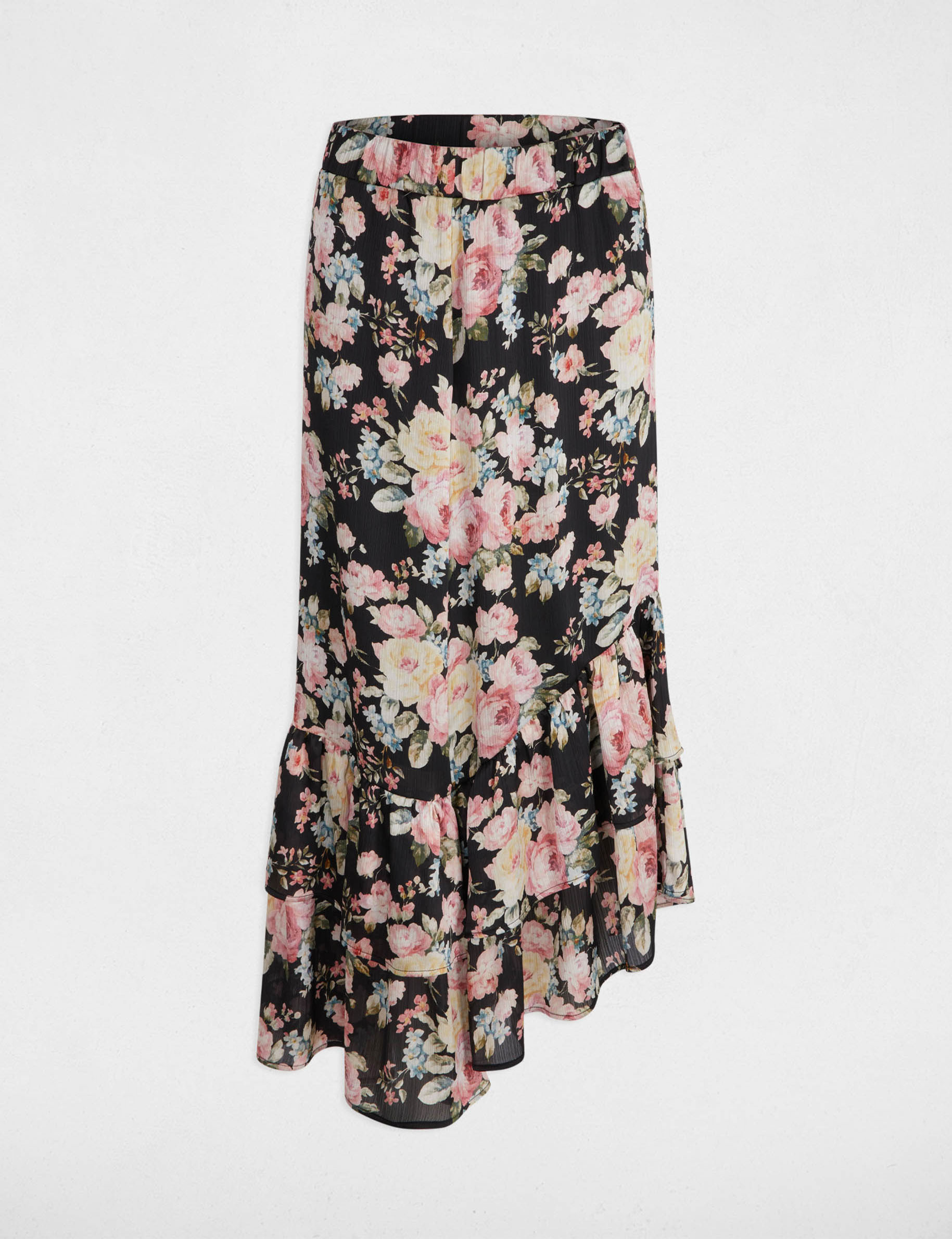 printed midi skirt ruffles multicolor women Printed midi skirt ruffles multicolor women