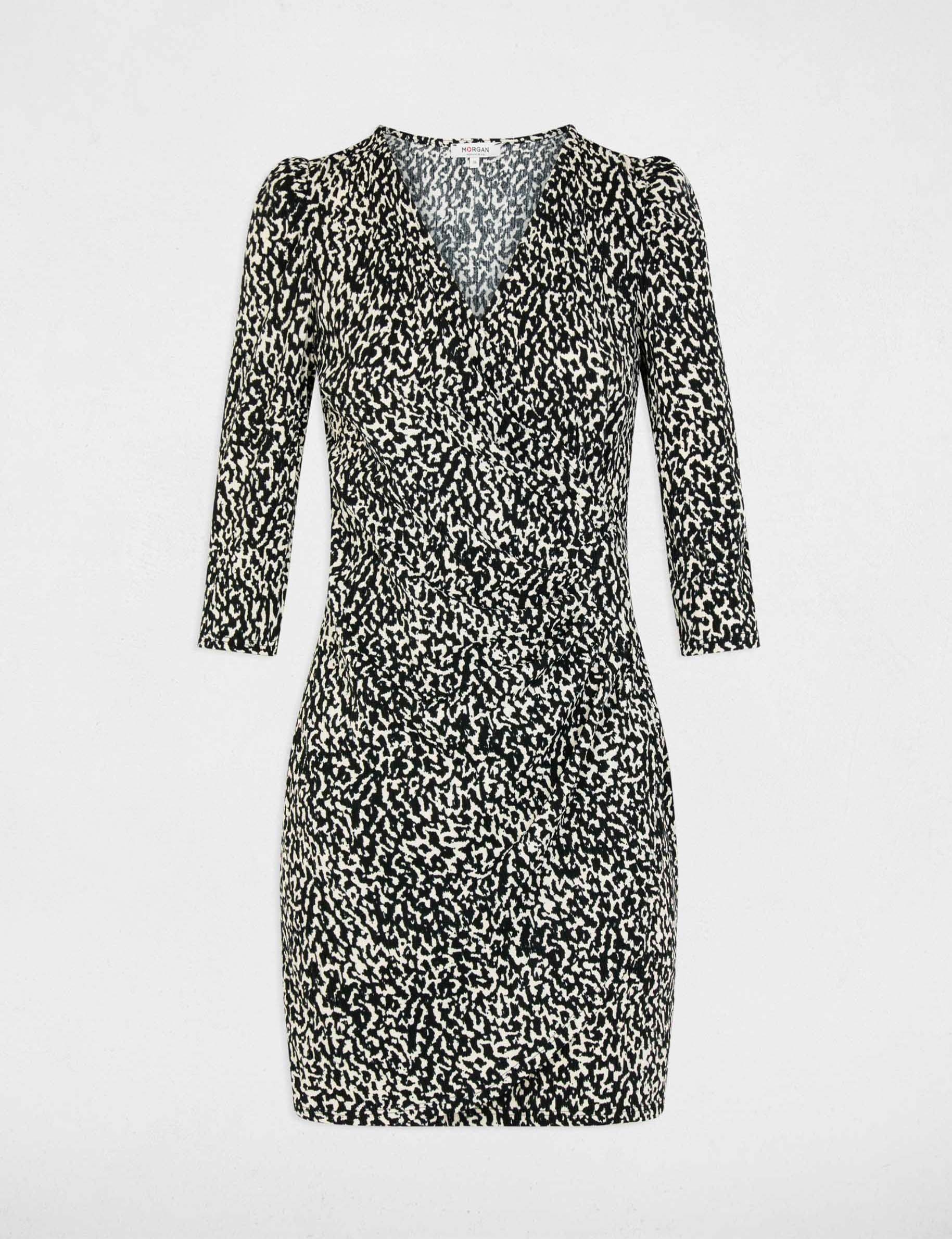 Fitted short dress multicolor women