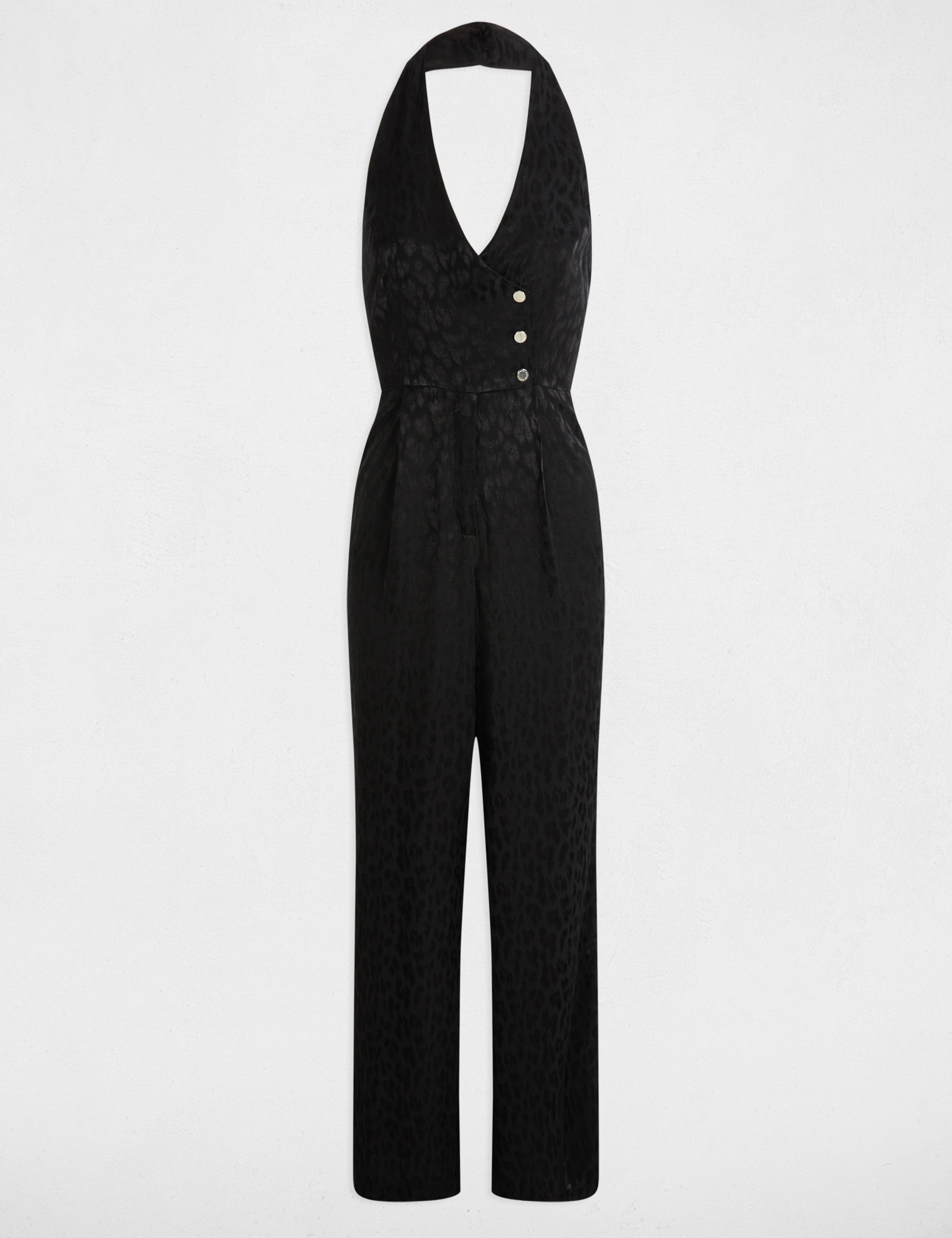 jumpsuit with v neck black women Jumpsuit with V-neck black women