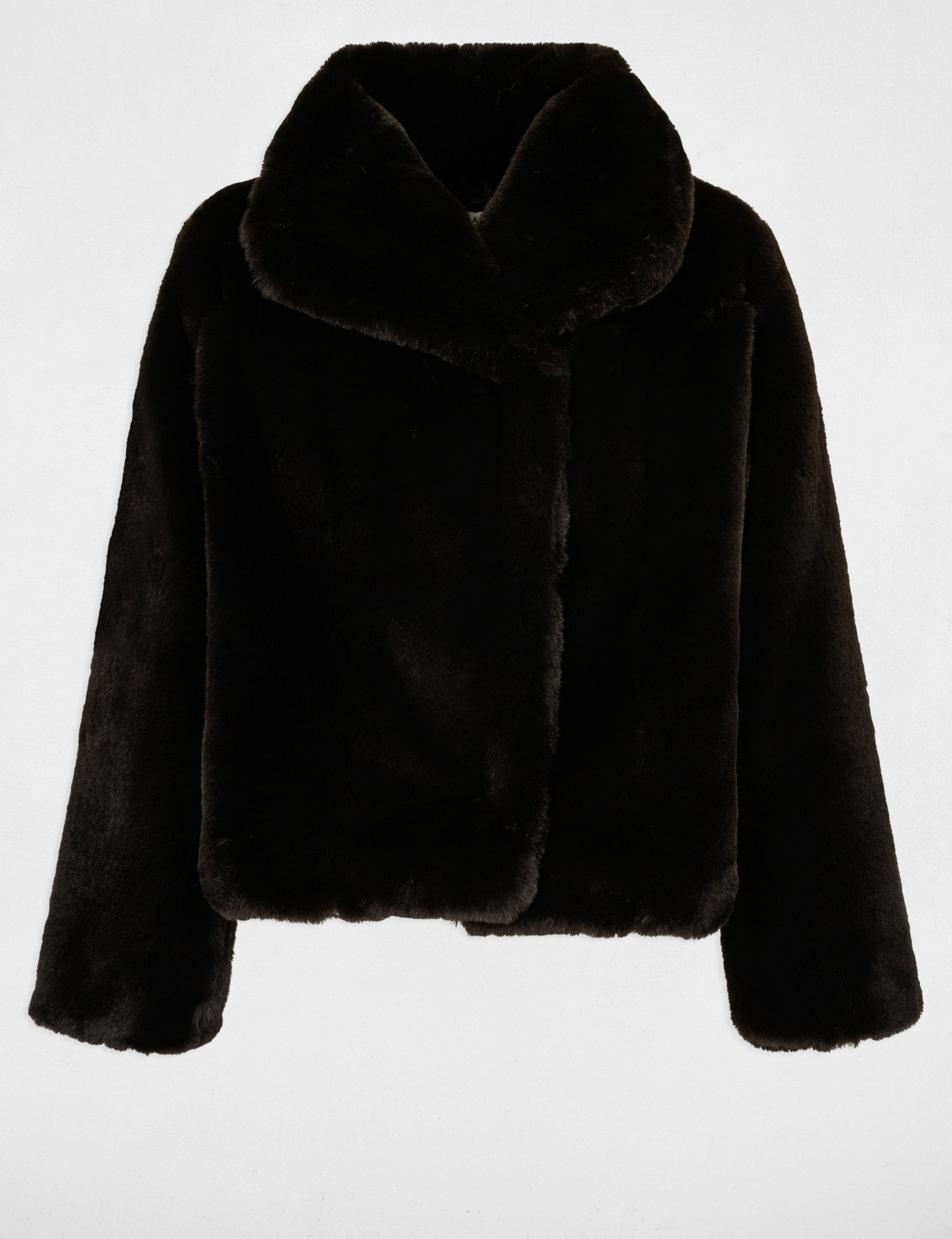 Topshop black faux fur jacket hotsell