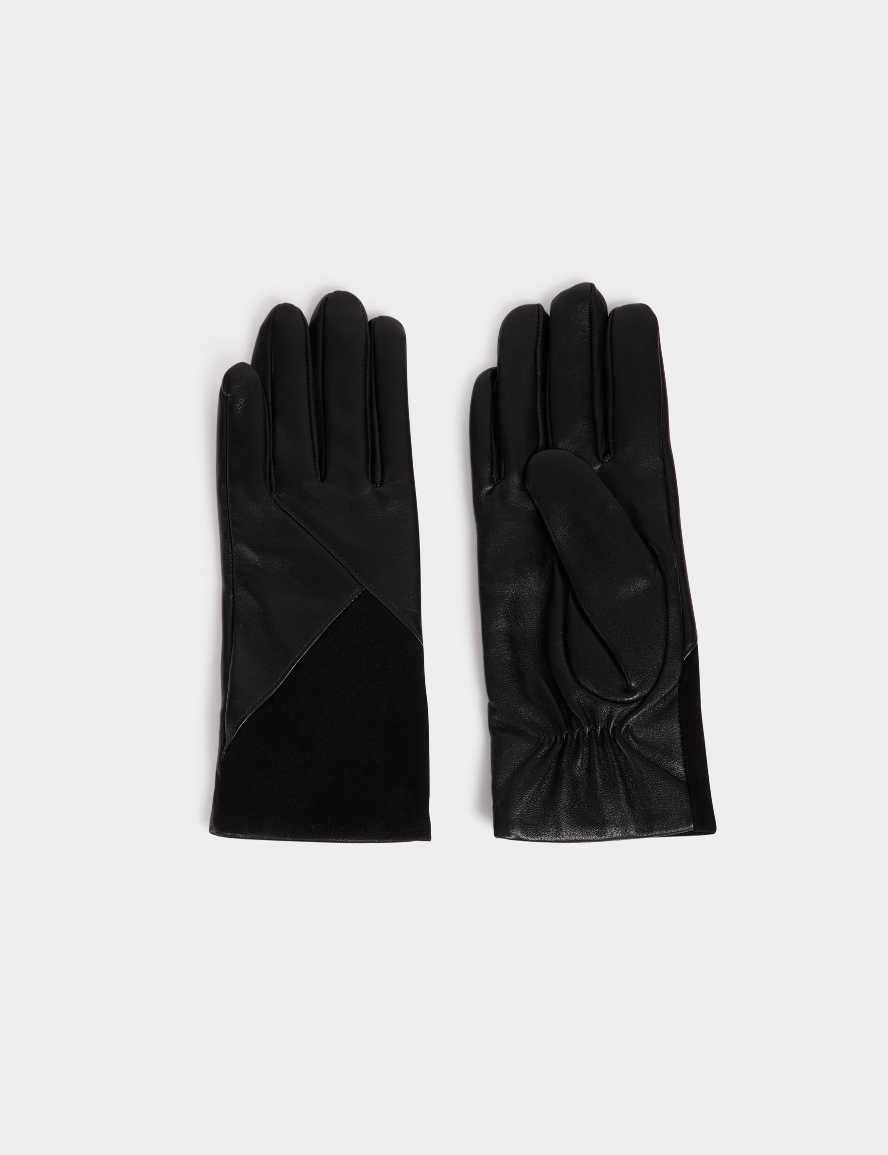 Two-tone gloves black women