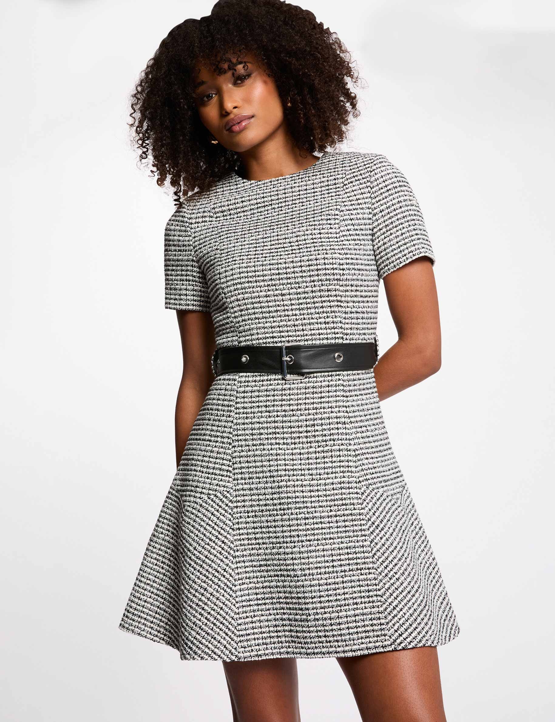 Flared short dress multicolor women