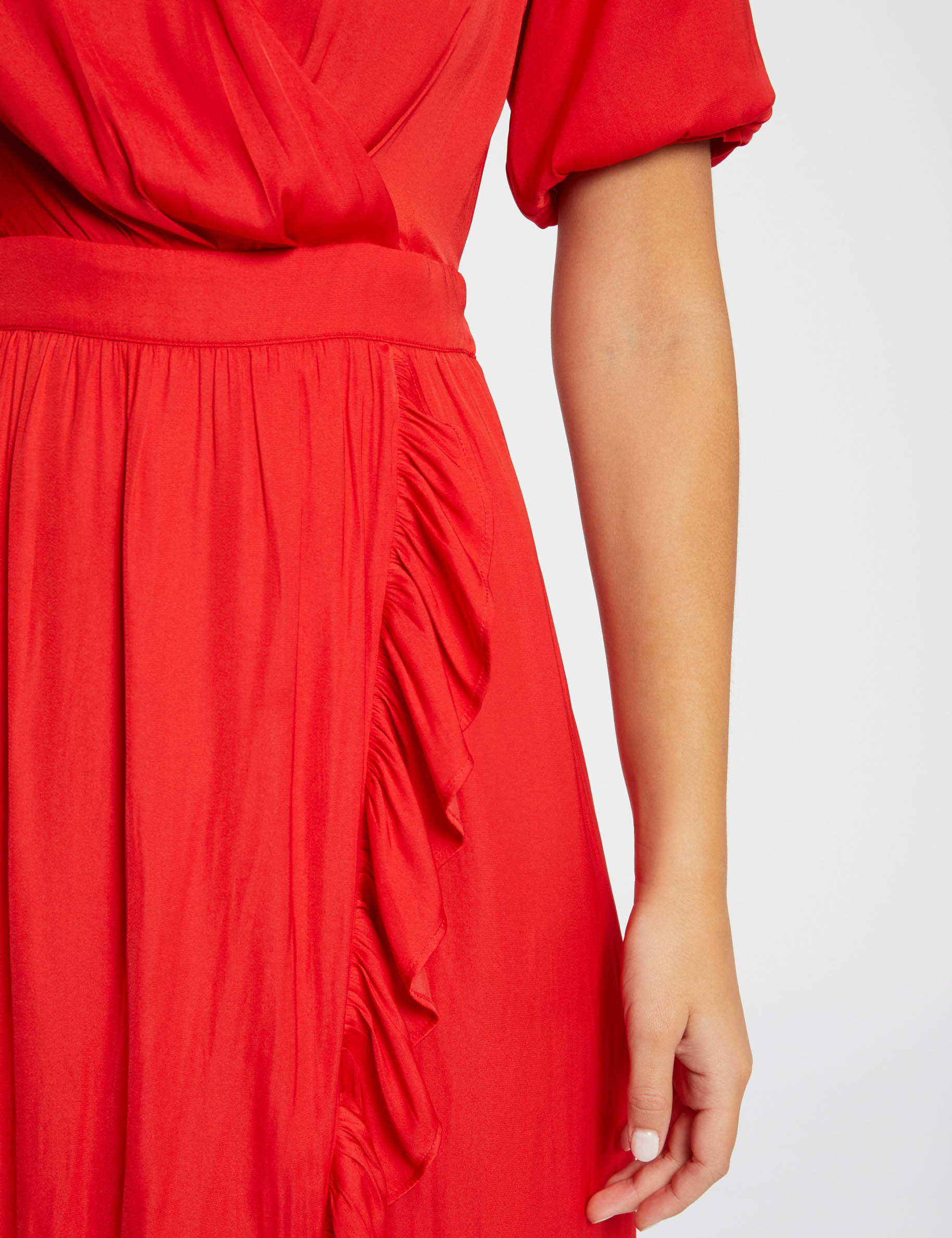 maxi wrap dress dark orange women Maxi wrap dress dark orange women