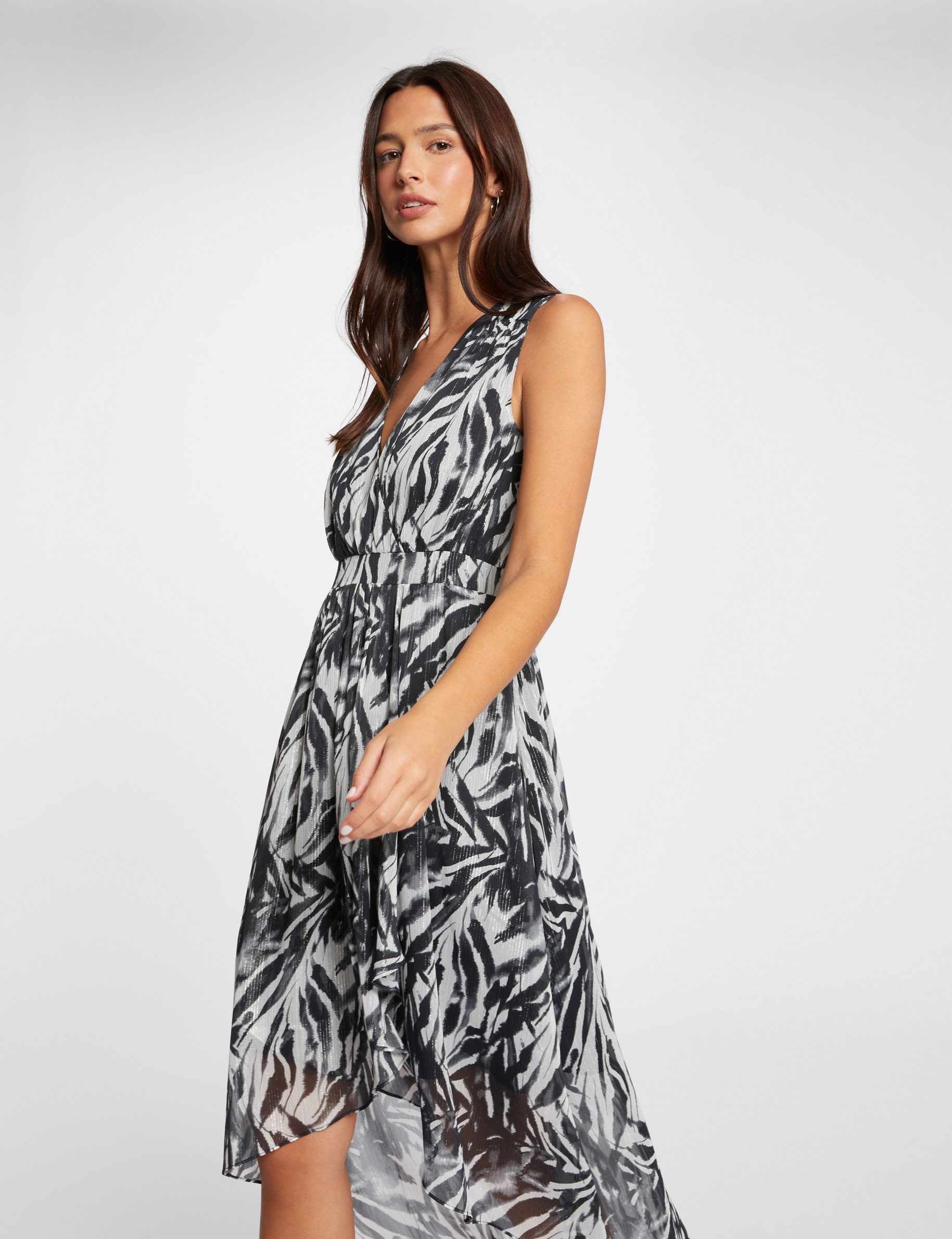 robe longue cintree imprimee multico femme Robe longue cintrée imprimée multico femme