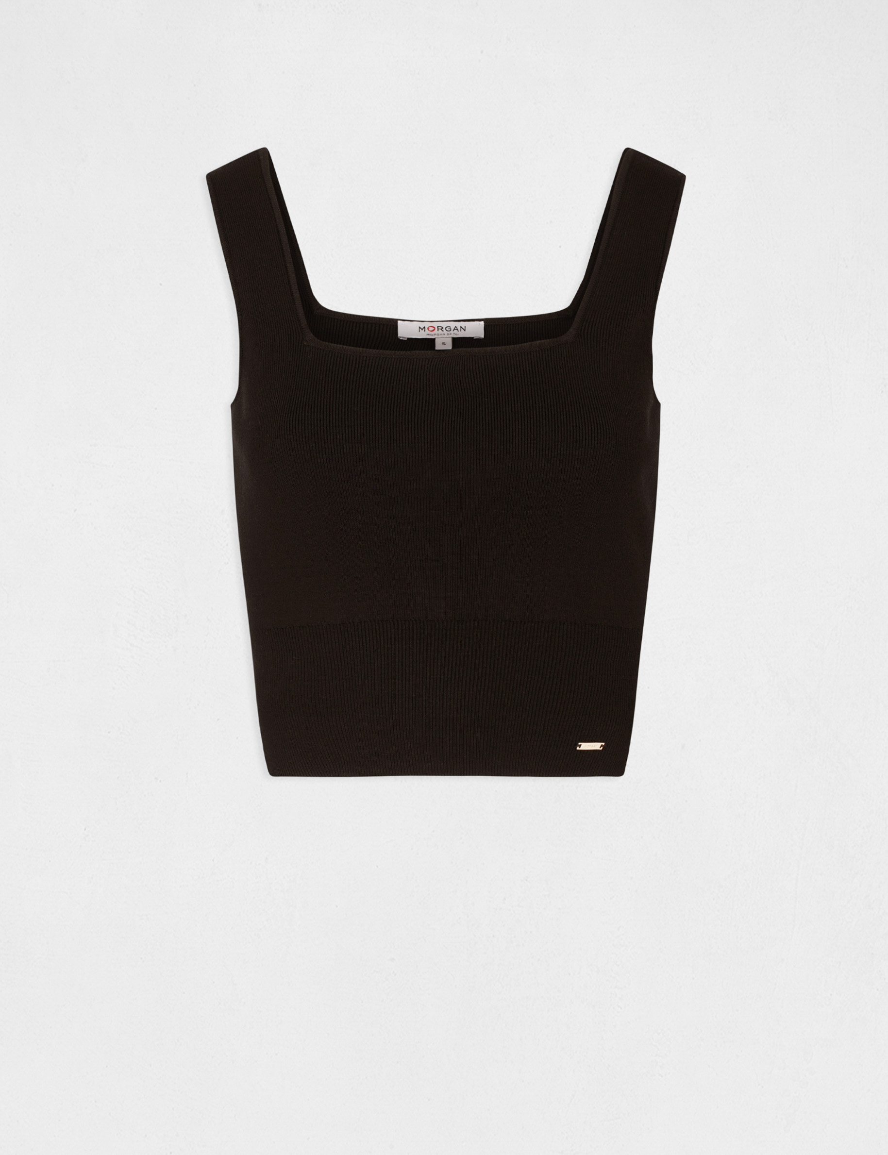 Jumper vest top wide straps black ladies' Jumper vest top wide straps black ladies'