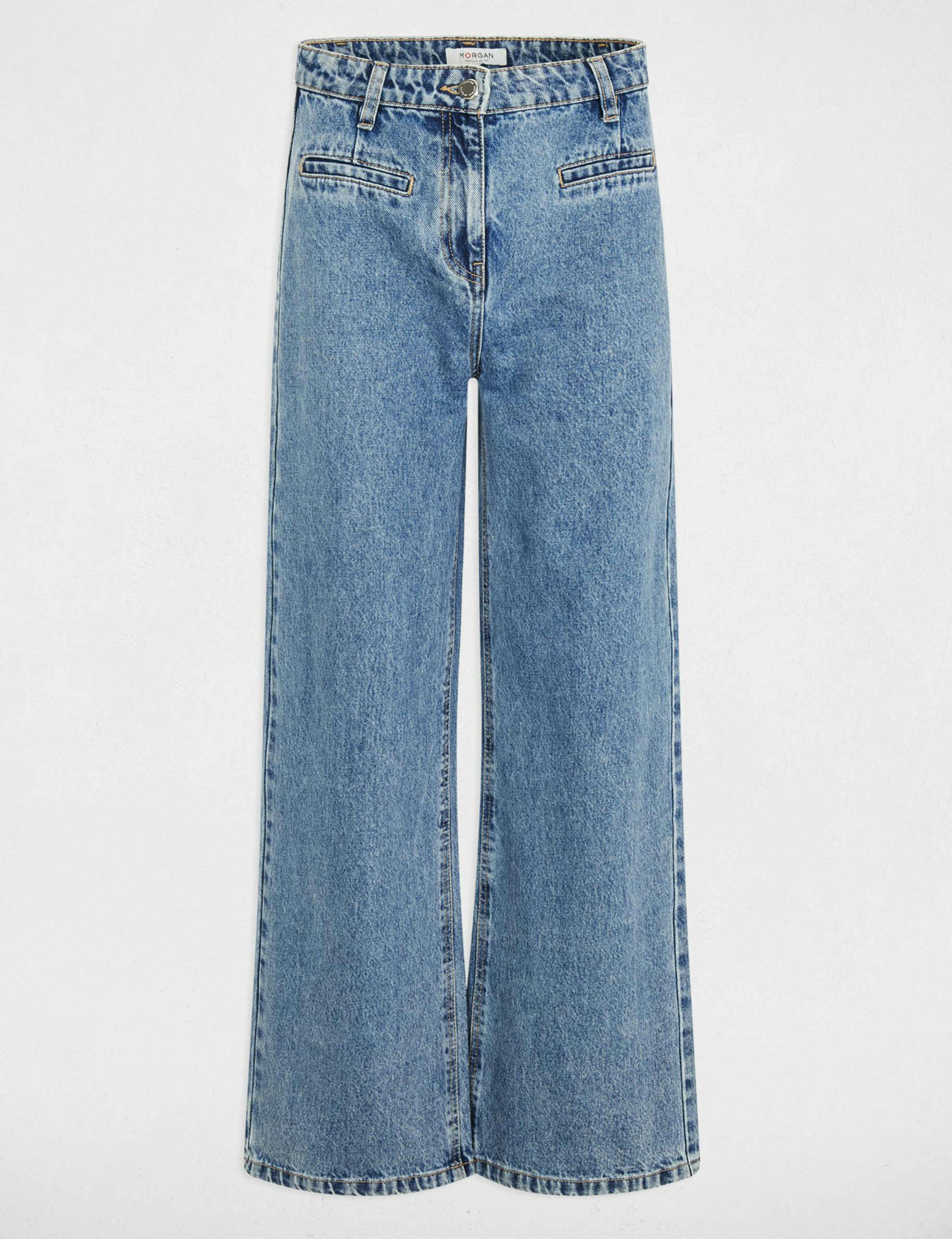 jeans jambe large denim double stone femme Jeans jambe large denim double stone femme