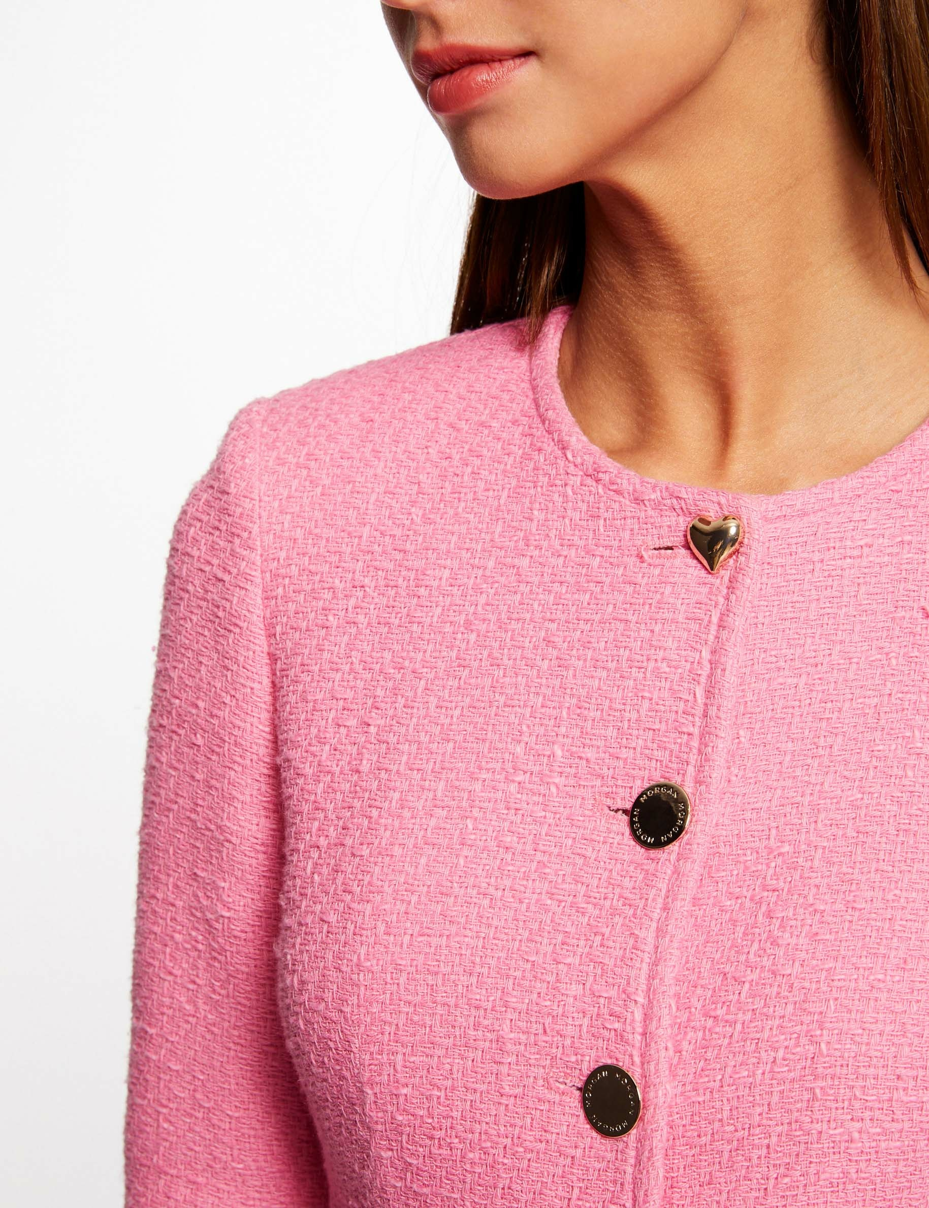 Straight jacket with 3/4-length sleeves medium pink ladies'