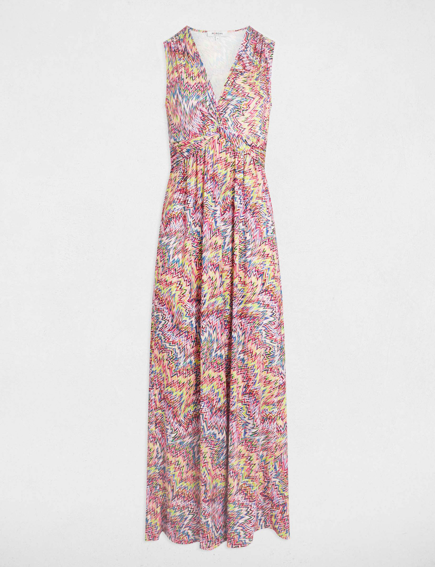 printed maxi straight dress multicolor women Printed maxi straight dress multicolor women