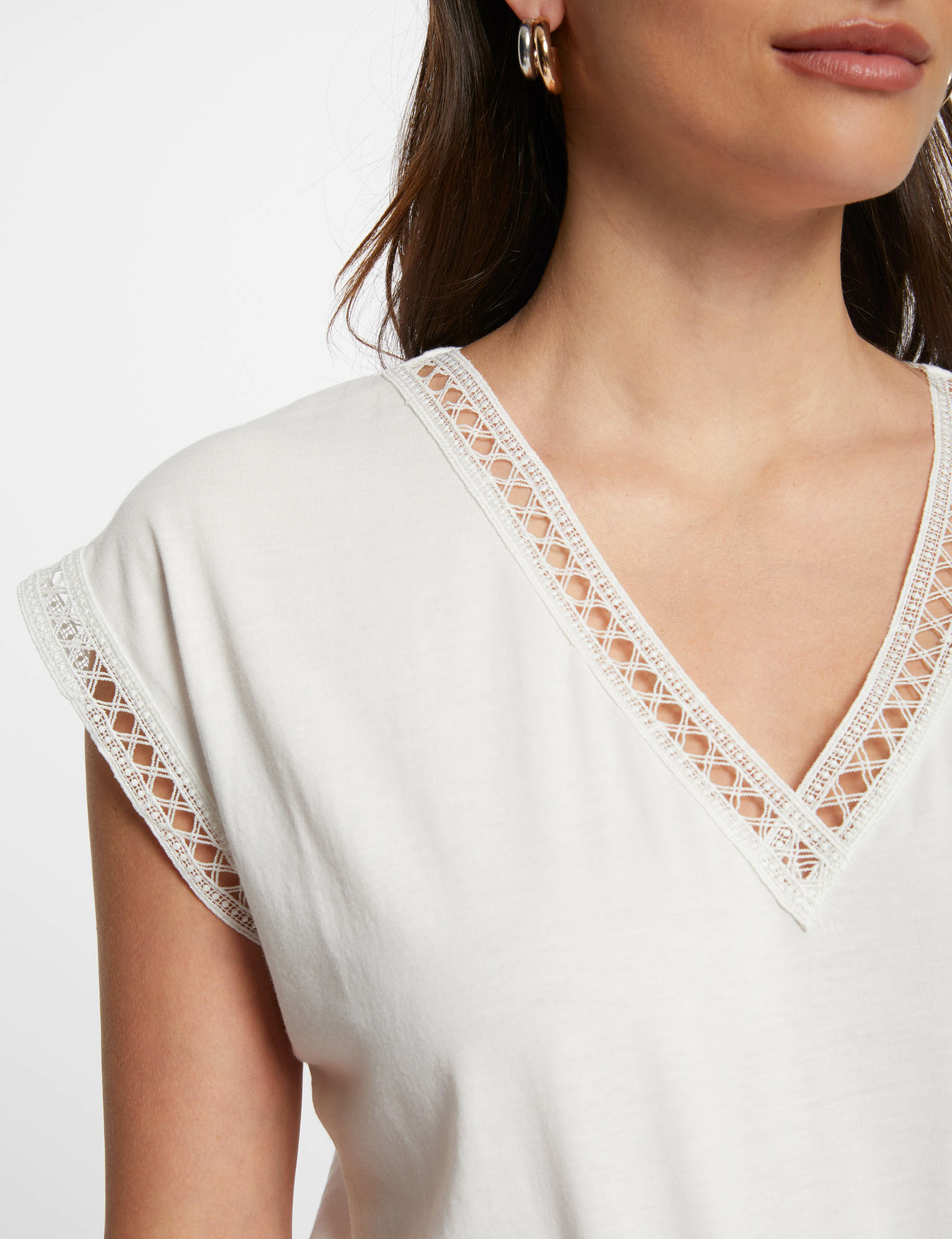 short sleeved t shirt ecru women Short-sleeved t-shirt ecru women