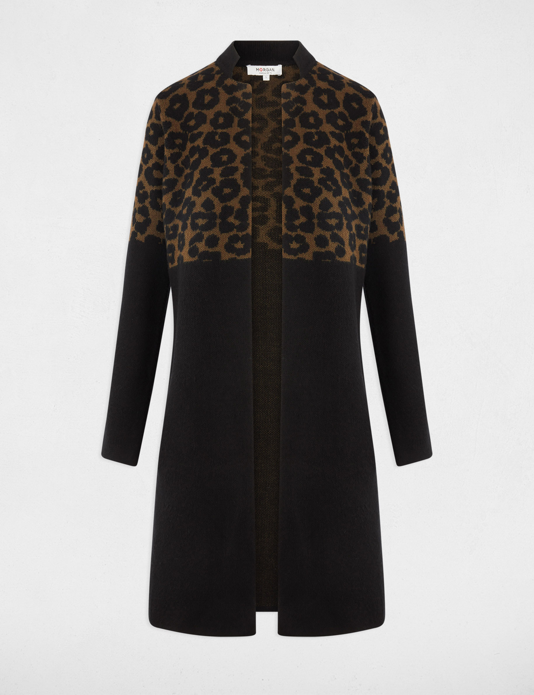 leopard jacquard cardigan multicolor women Leopard jacquard cardigan multicolor women