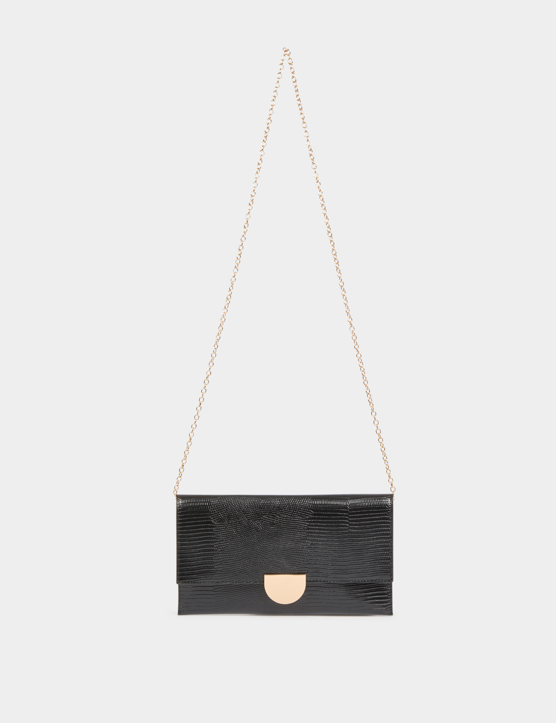 Faux leather pouch black women