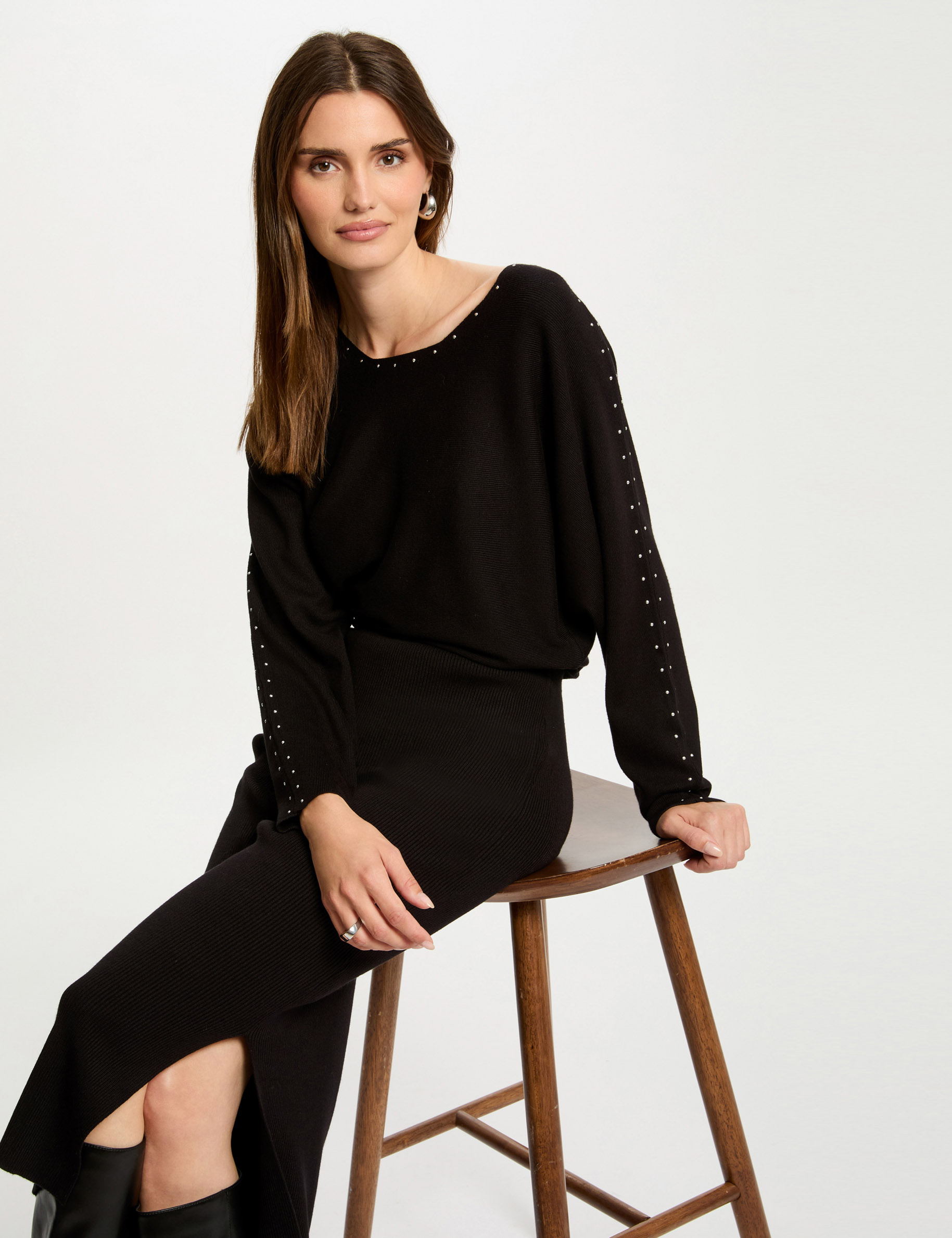 fitted maxi knitted dress black women Fitted maxi knitted dress black women