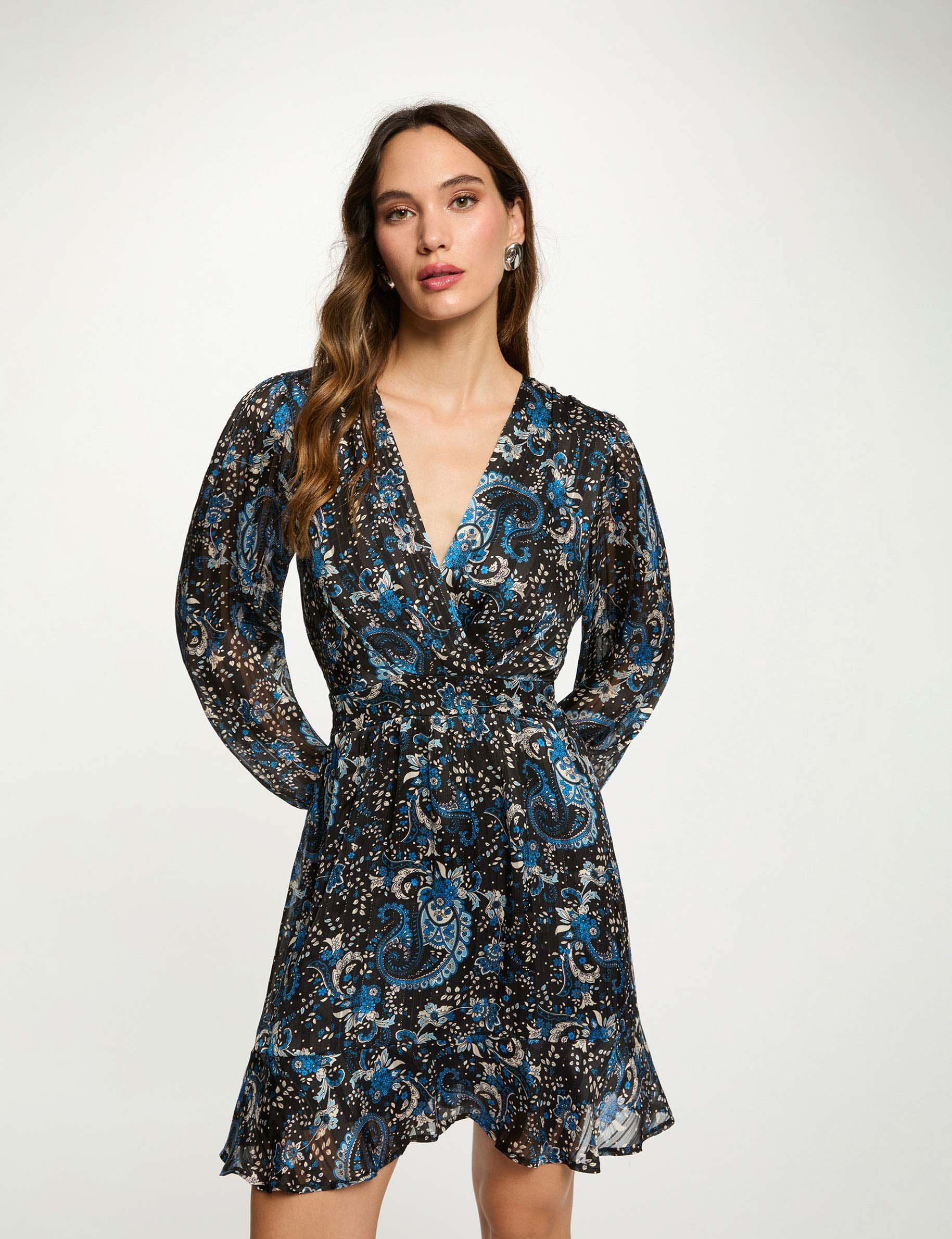 short wrap dress multicolor women Short wrap dress multicolor women