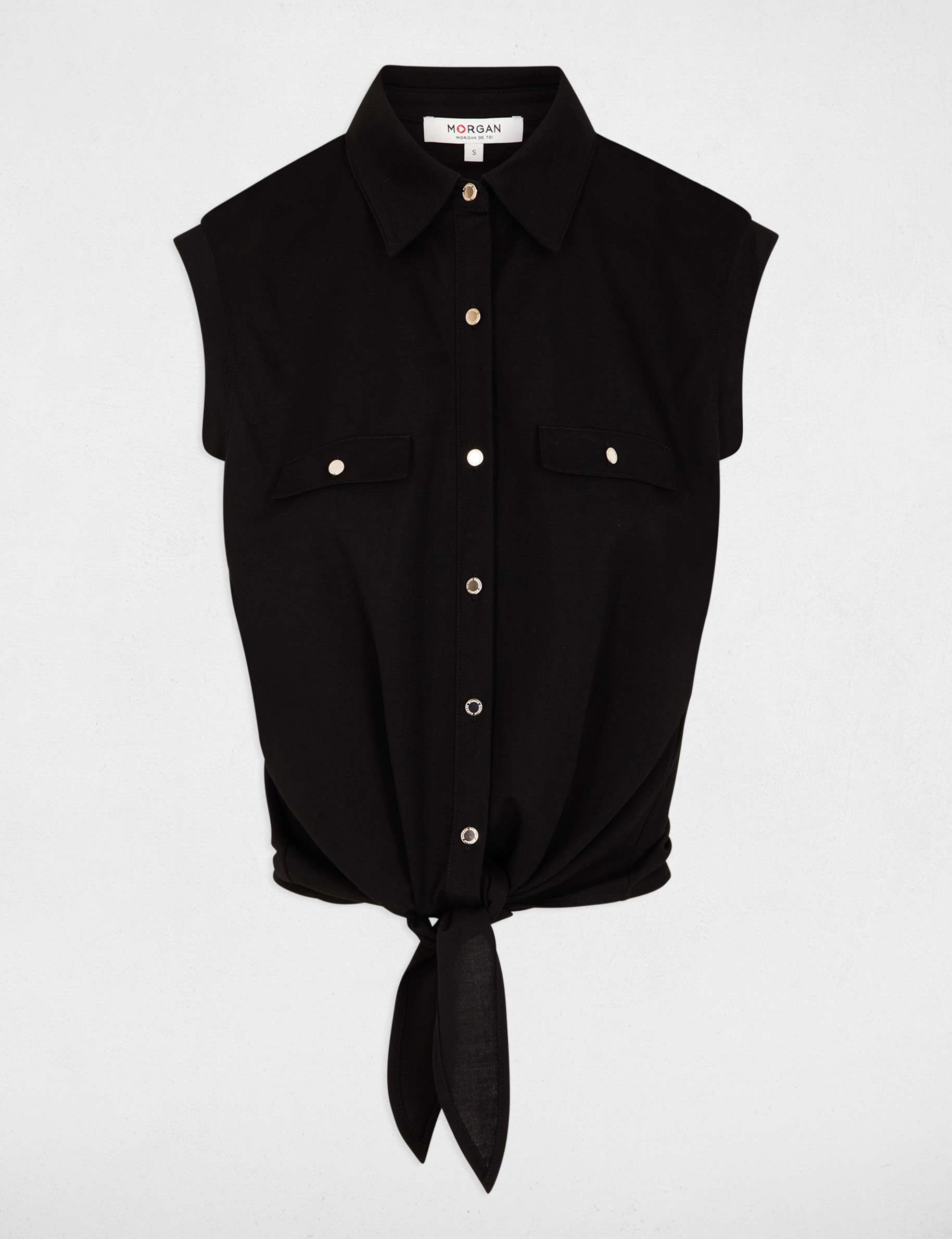 Sleeveless blouse black women