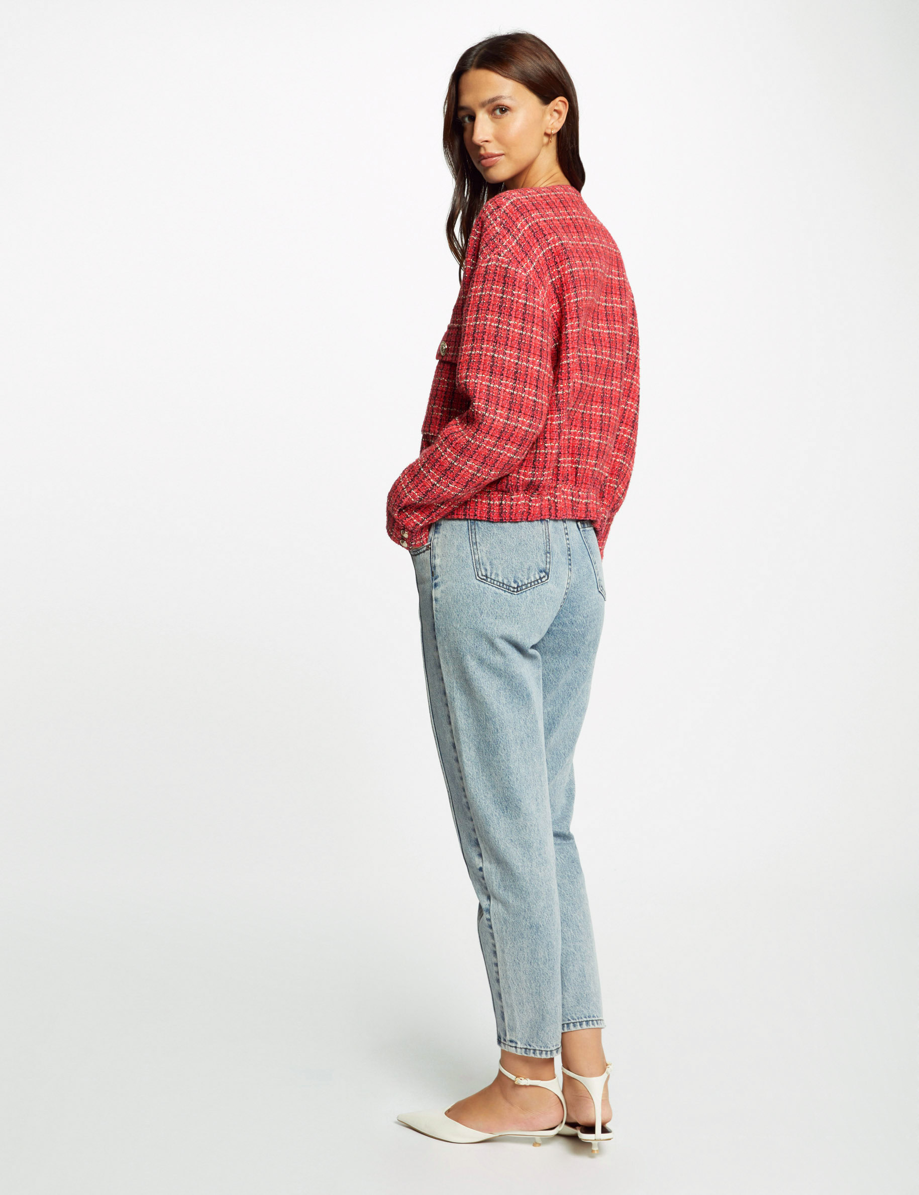 short tweed jacket multicolored women Short tweed jacket multicolored women