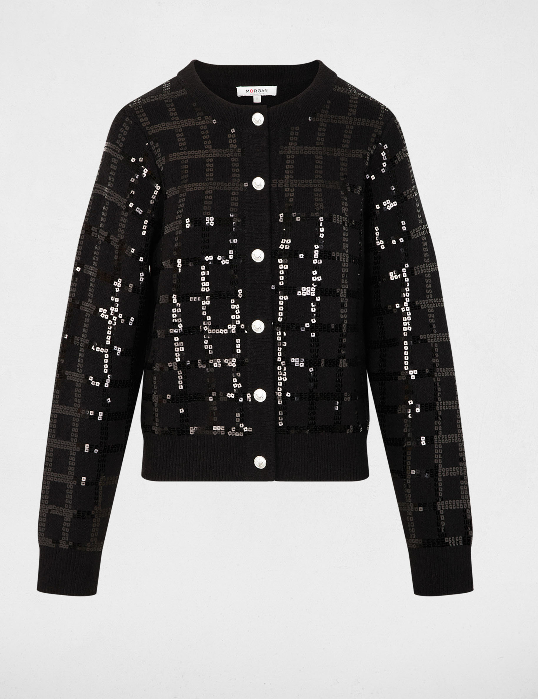 Fitted sequin jacket black women