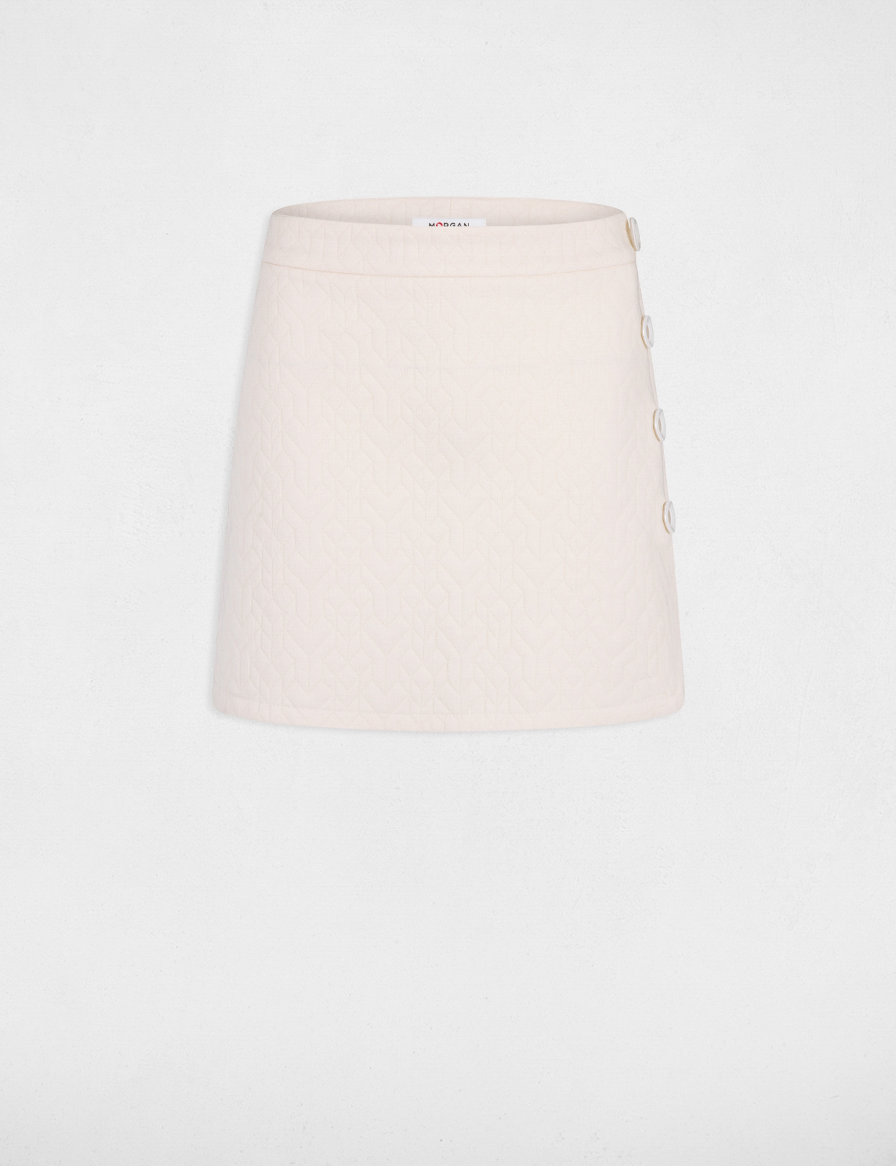 Quilted wrap skirt medium ecru ladies'