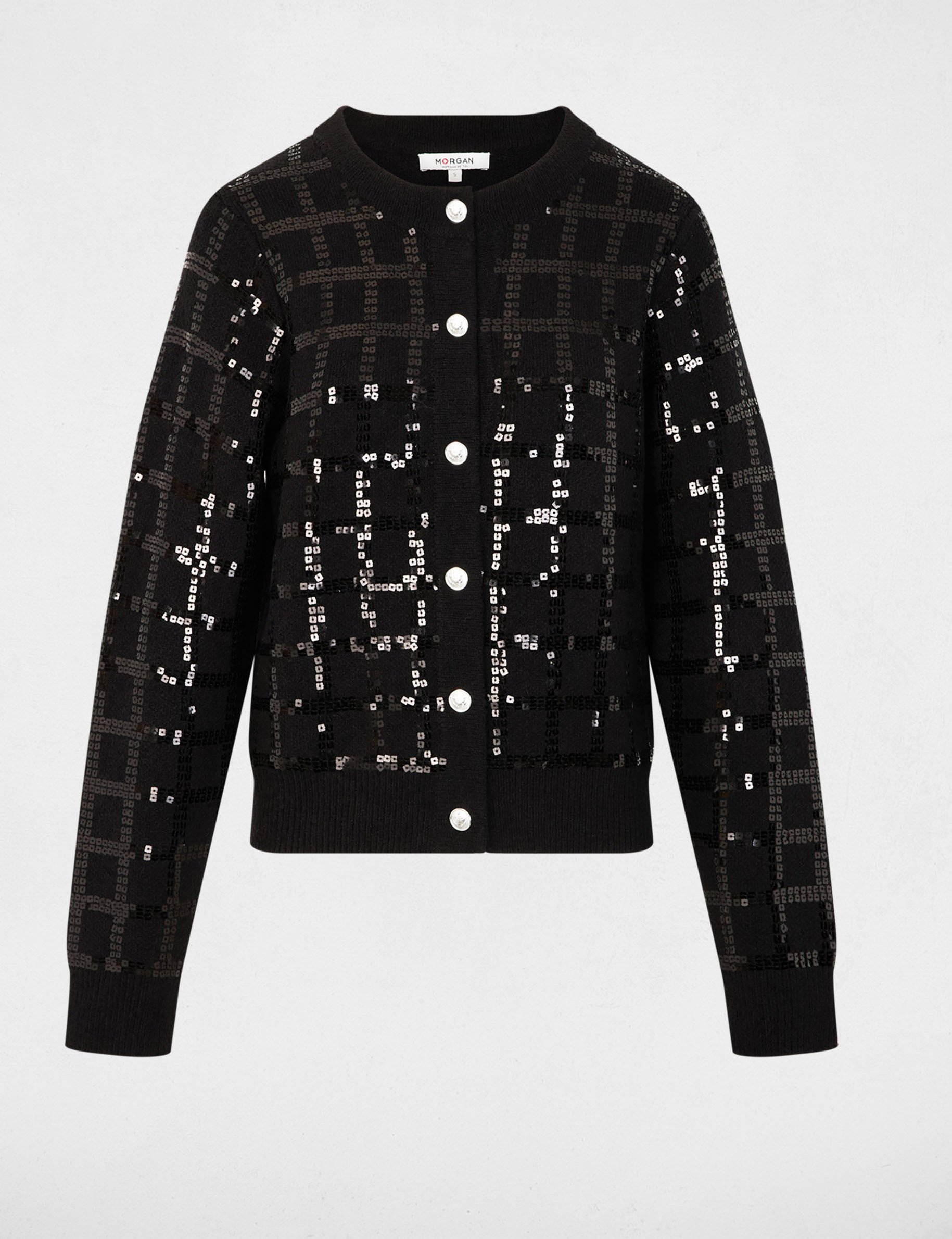 Fitted sequin jacket black women