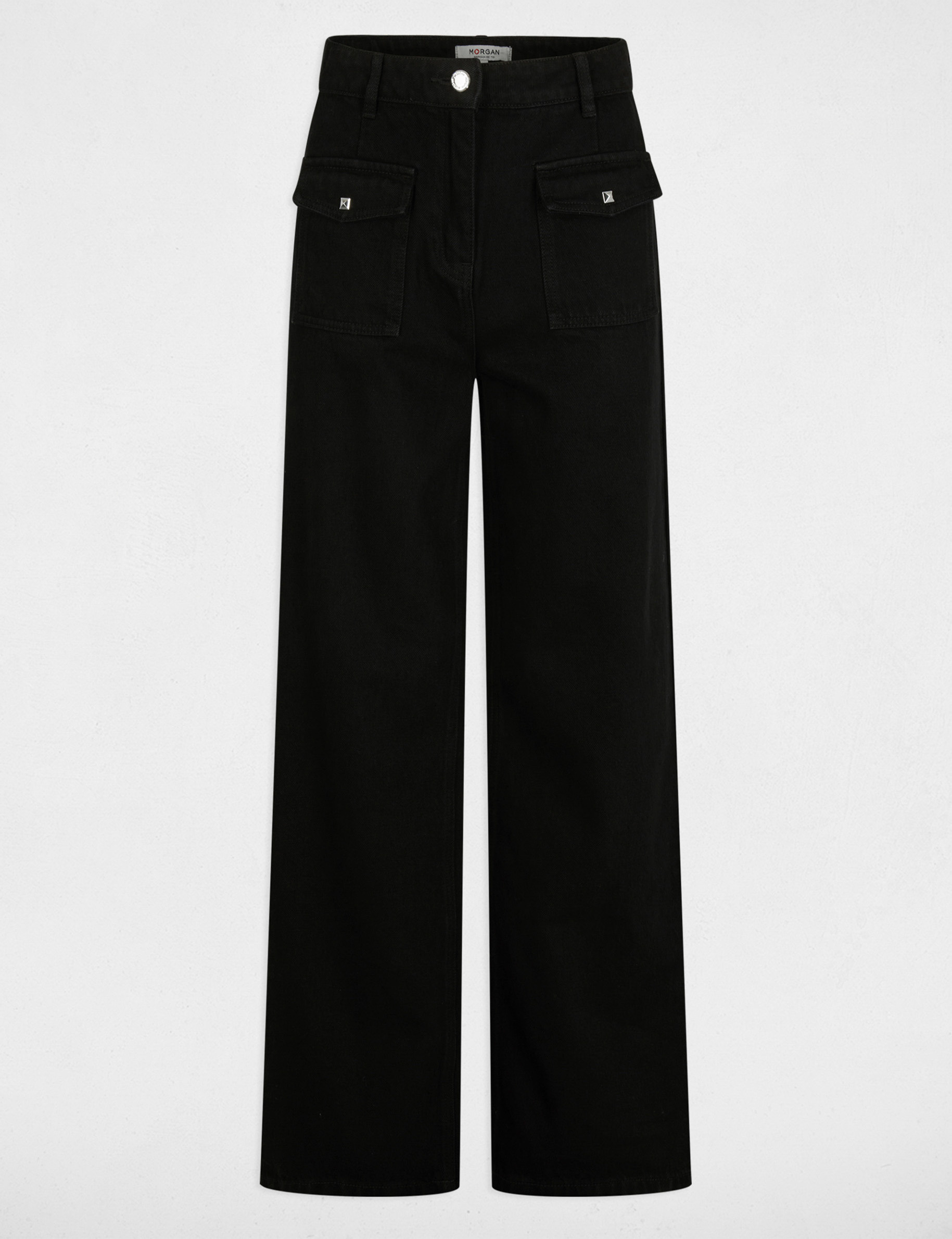 Wide leg jeans black women