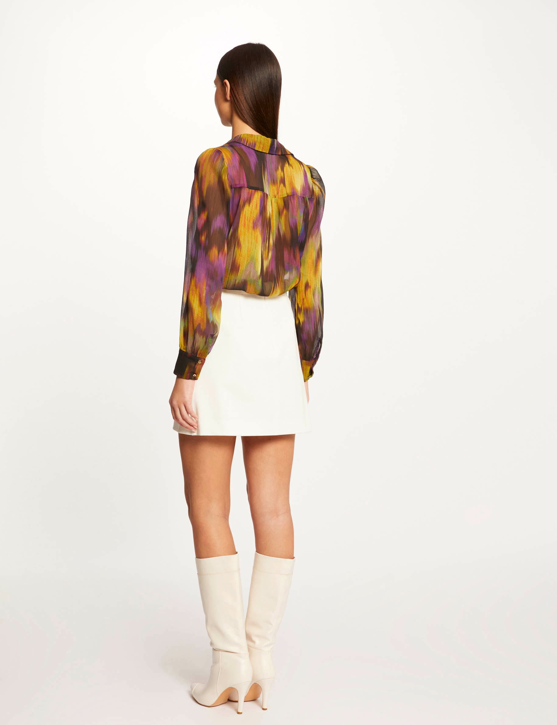Long-sleeved shirt abstract print multico ladies' Long-sleeved shirt abstract print multico ladies'