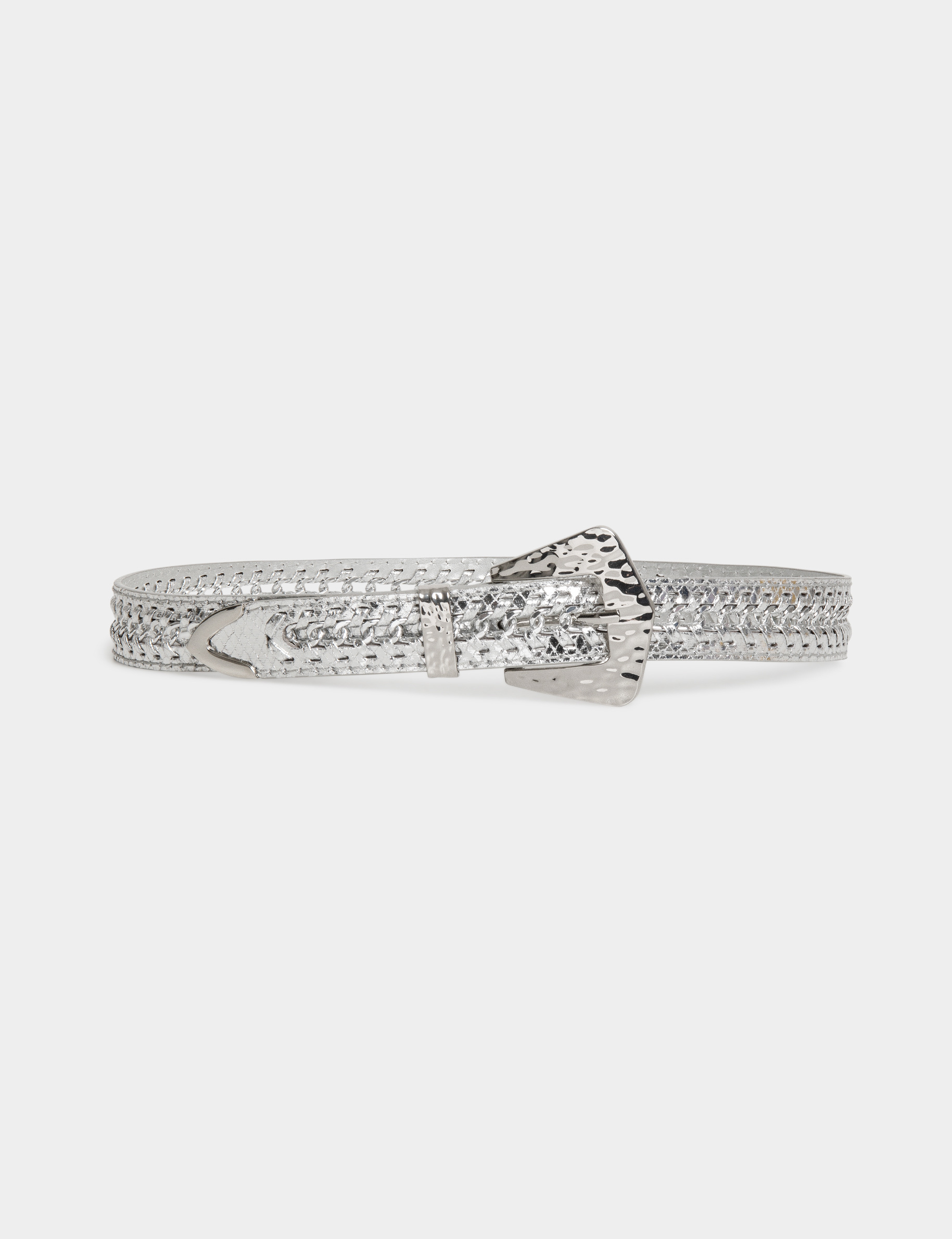 Silver diamond hotsell chain belt