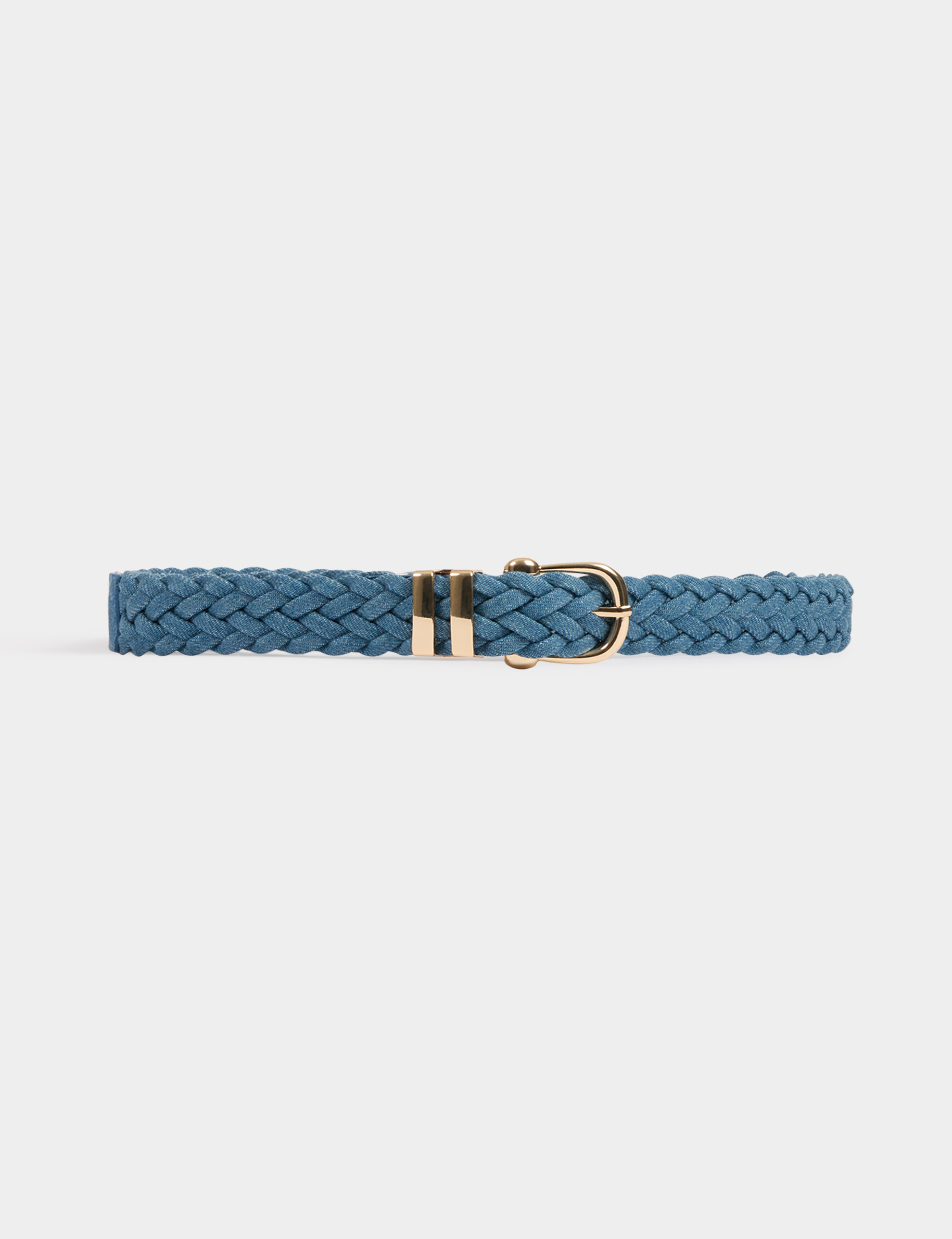 braided denim belt stone wash denim women Braided denim belt stone wash denim women