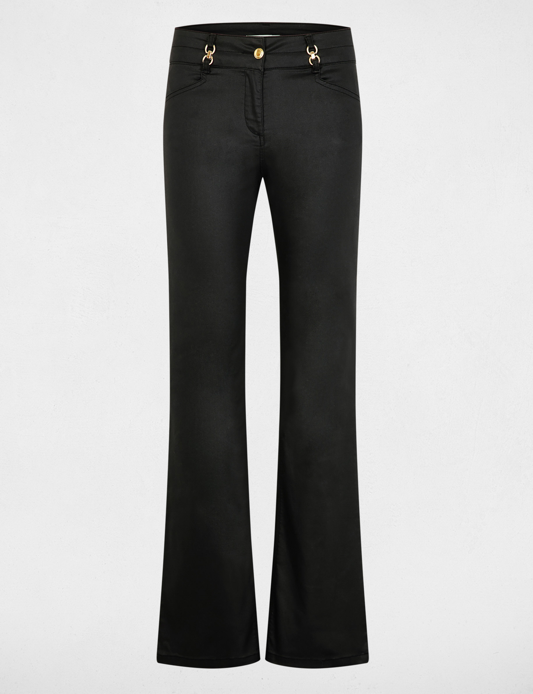 coated bootcut trousers black women Coated bootcut trousers black women