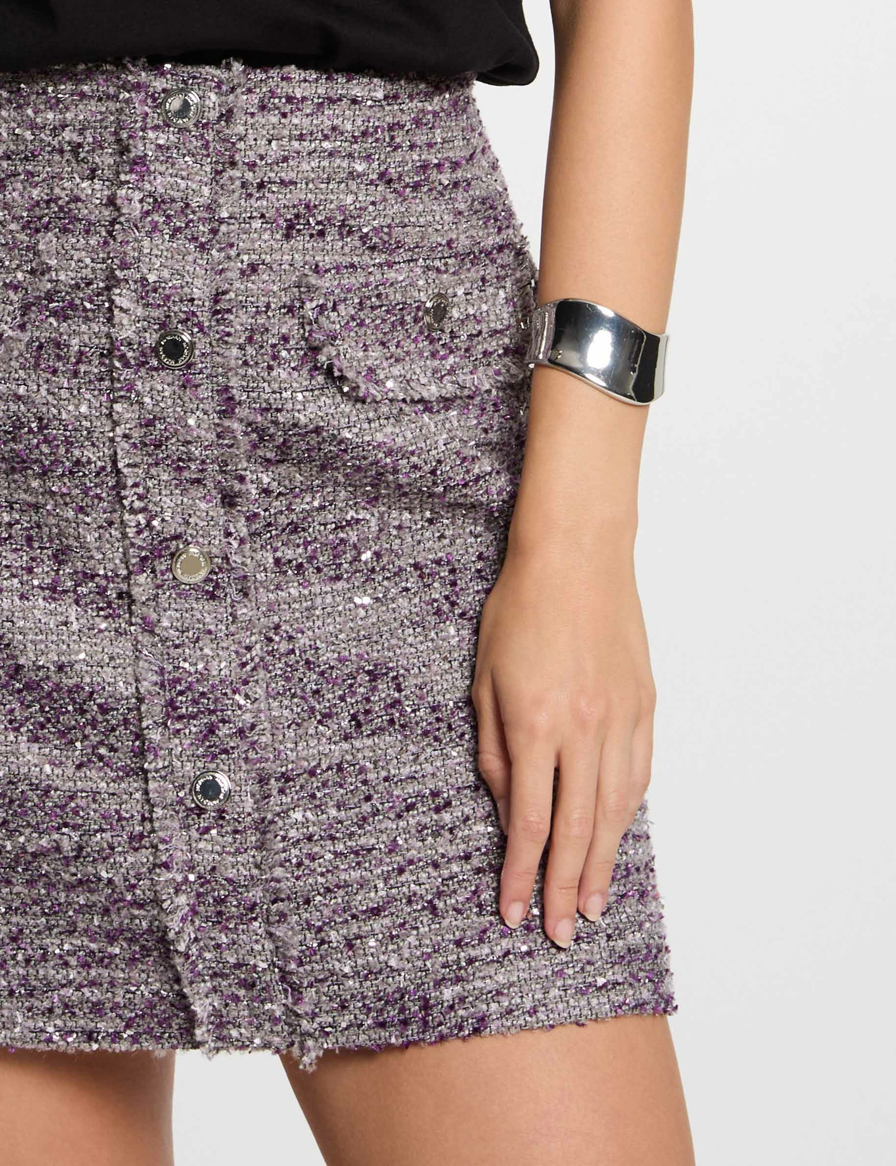 jupe courte tweed multicolore femme Jupe courte tweed multicolore femme