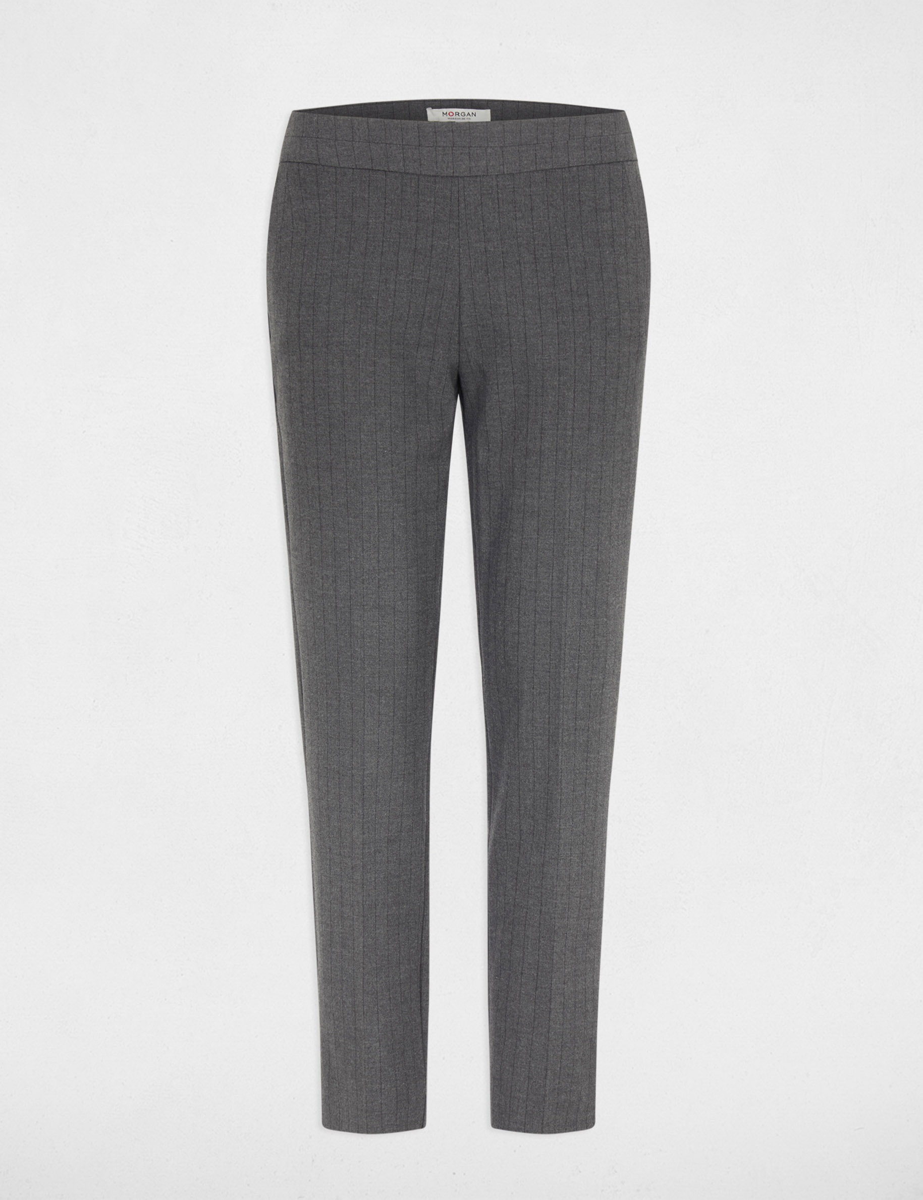 Slim cigarette trousers mid-grey women