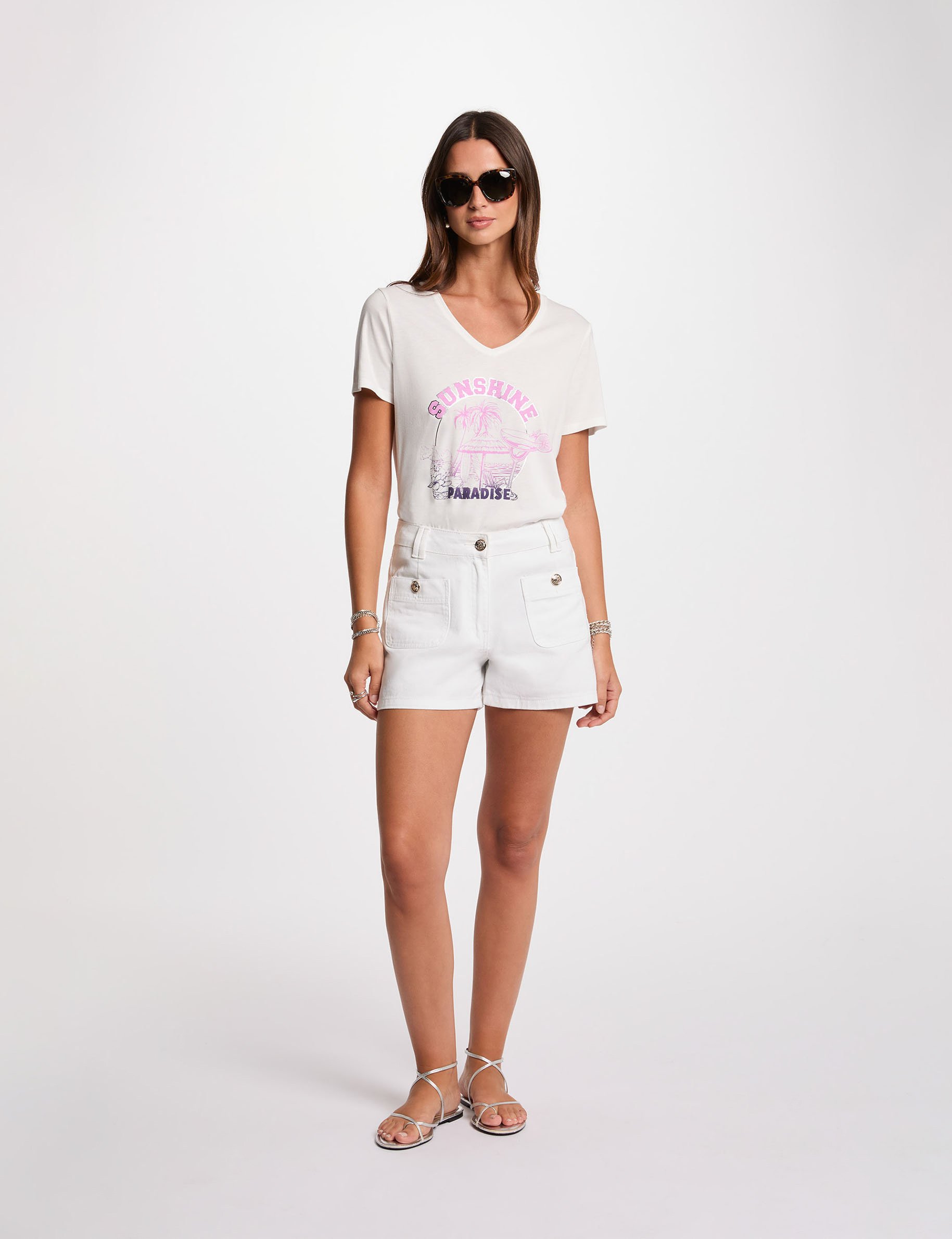 slogan t shirt white women Slogan T-shirt white women