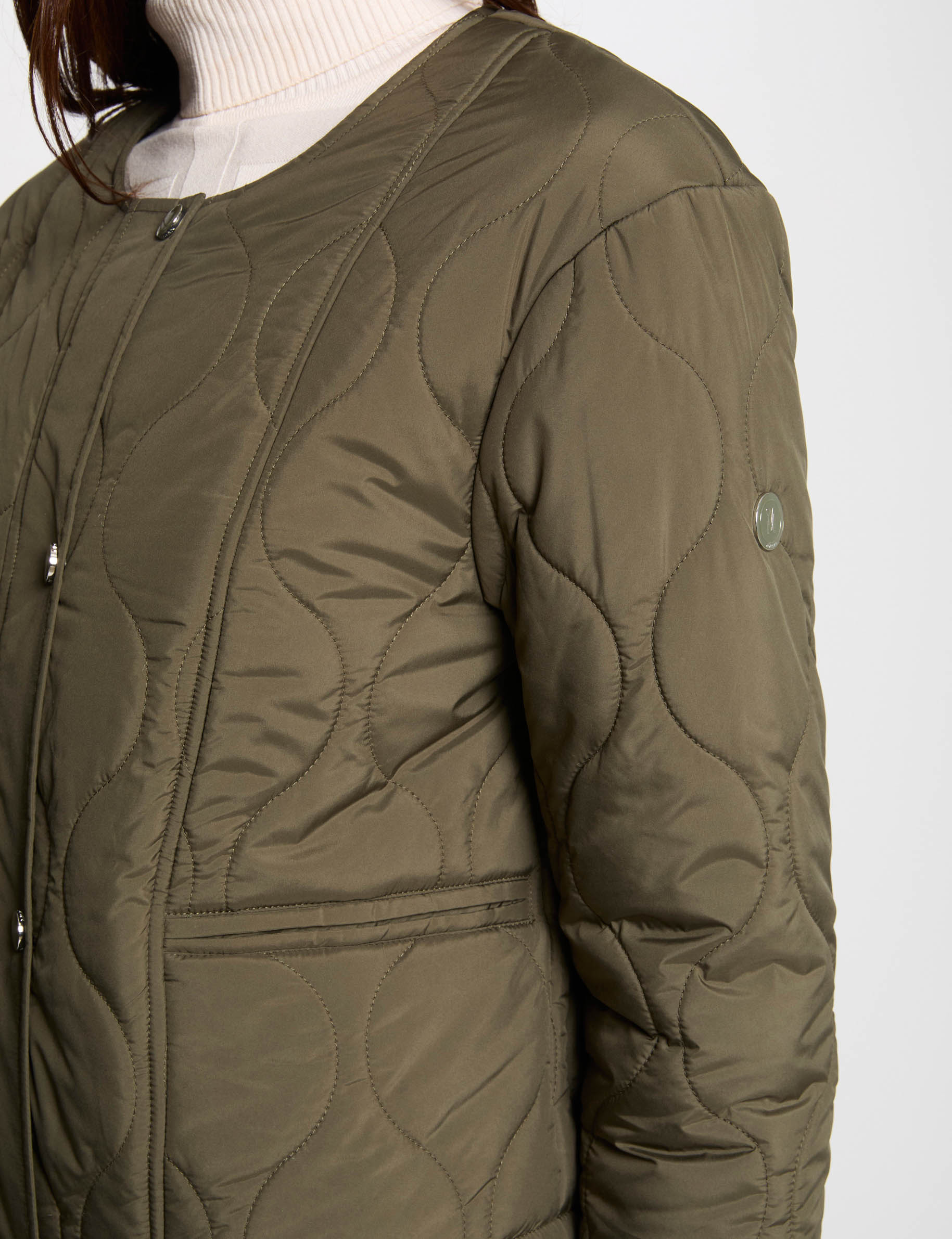 short padded jacket khaki green women Short padded jacket khaki green women