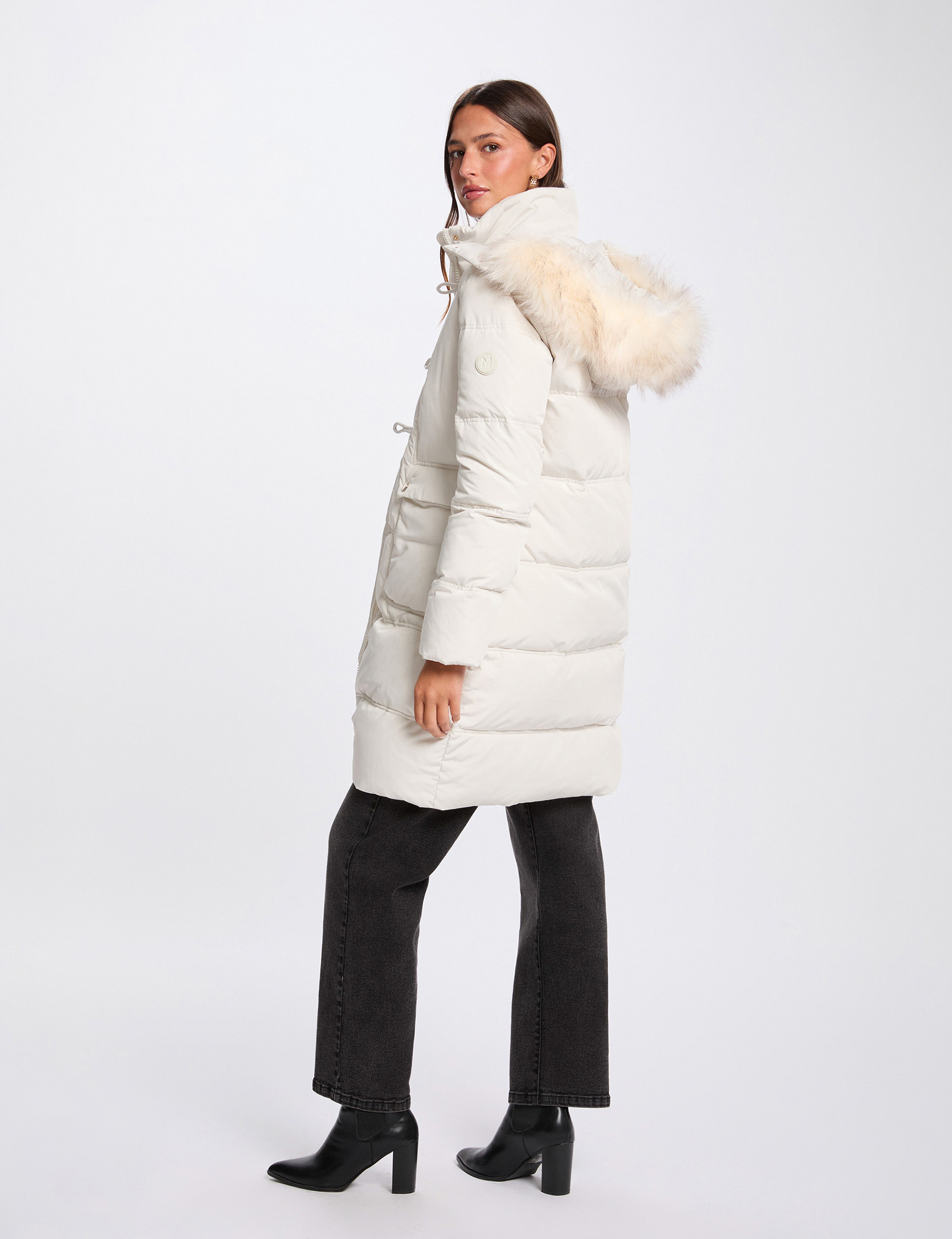 doudoune longue capuche ivoire femme Doudoune longue capuche ivoire femme
