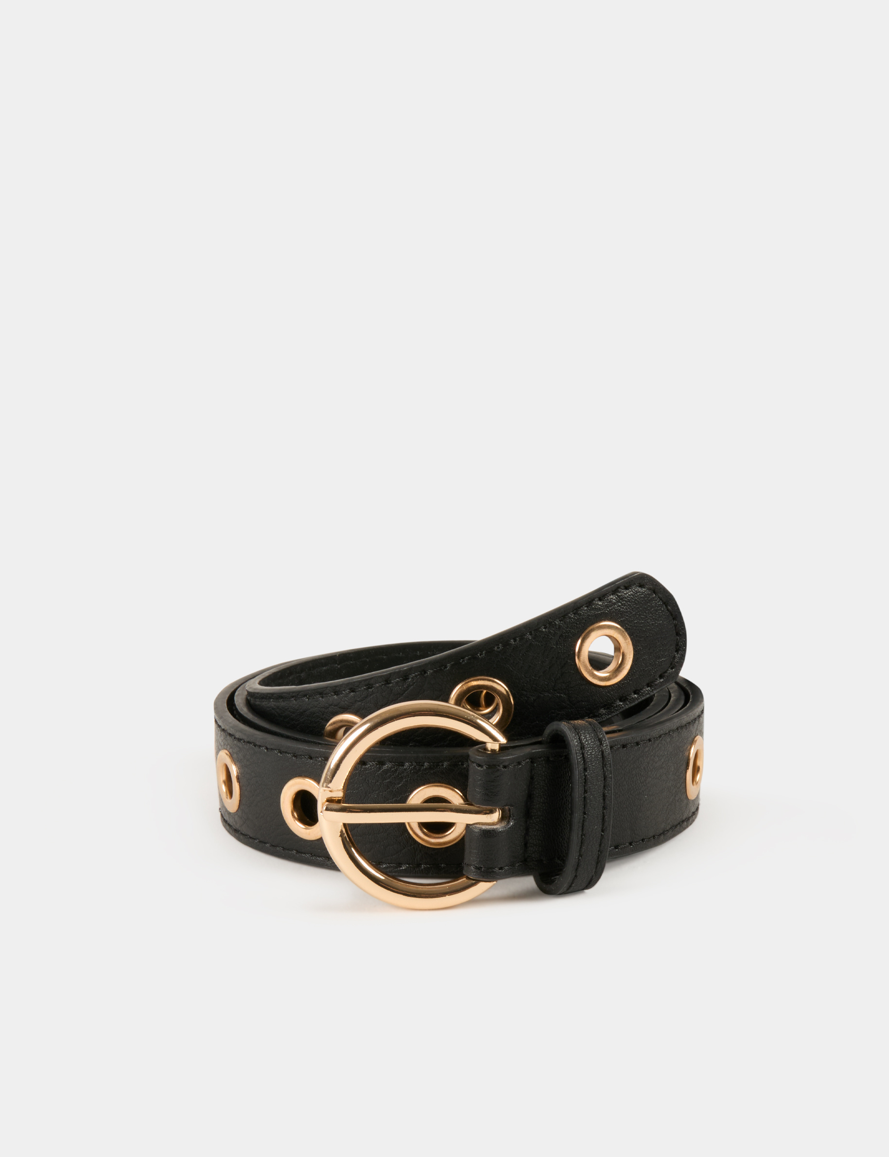Belt with eyelets gold ladies Morgan