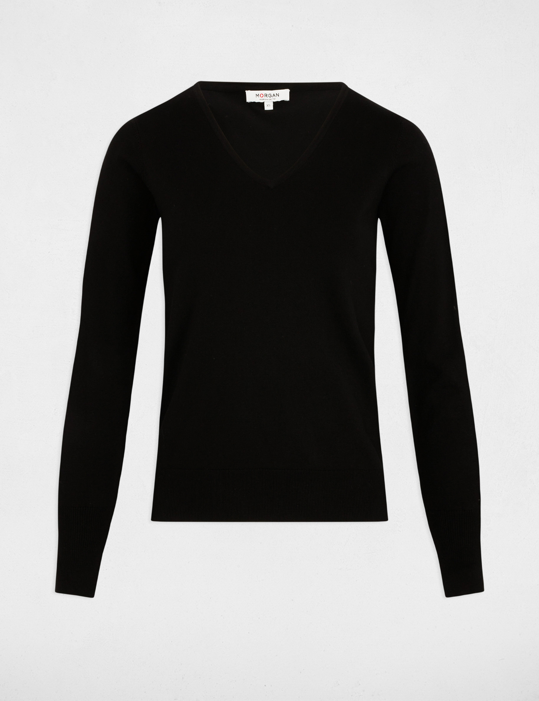 jumper with v neck black women Jumper with V-neck black women