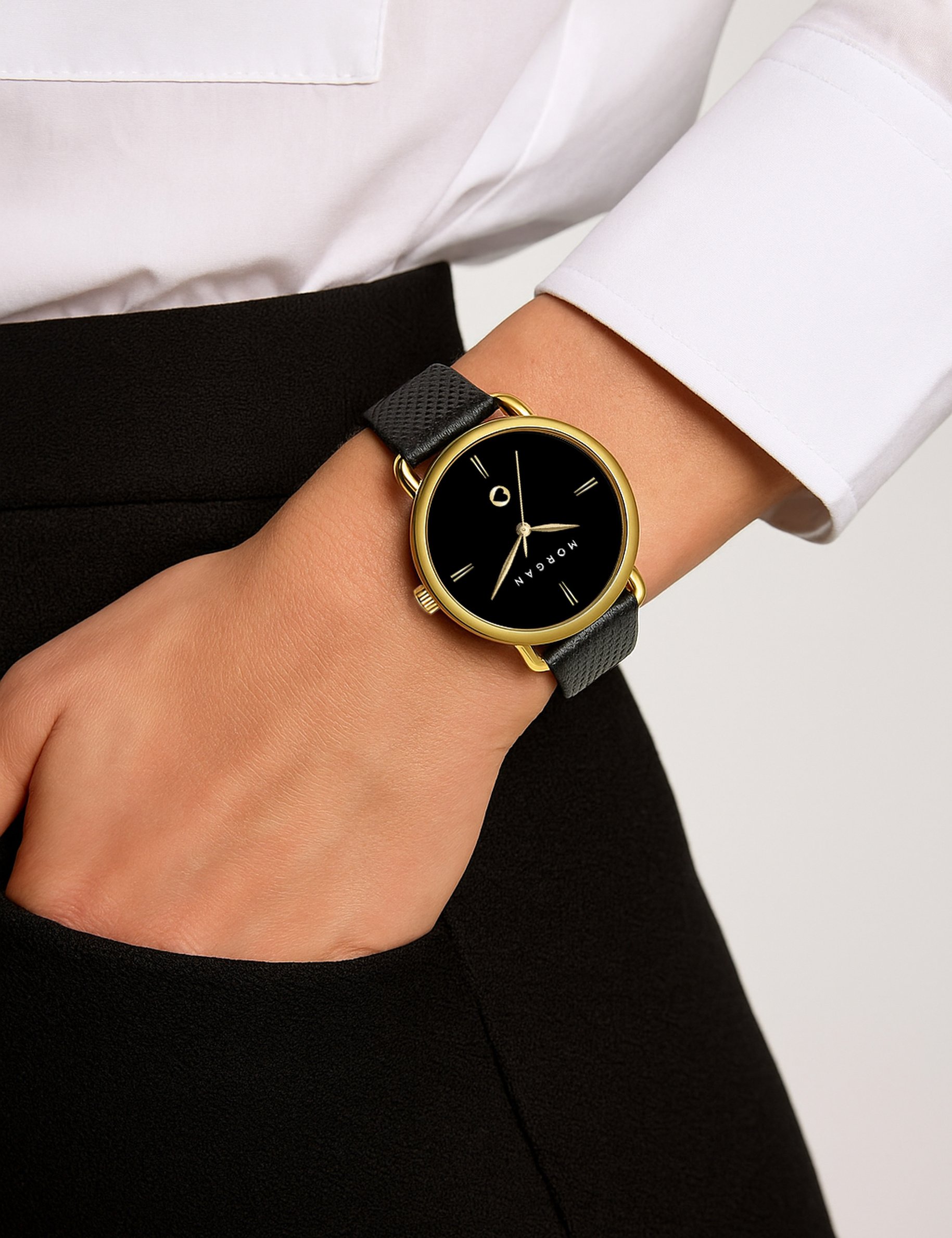 Montre jaune or femme
