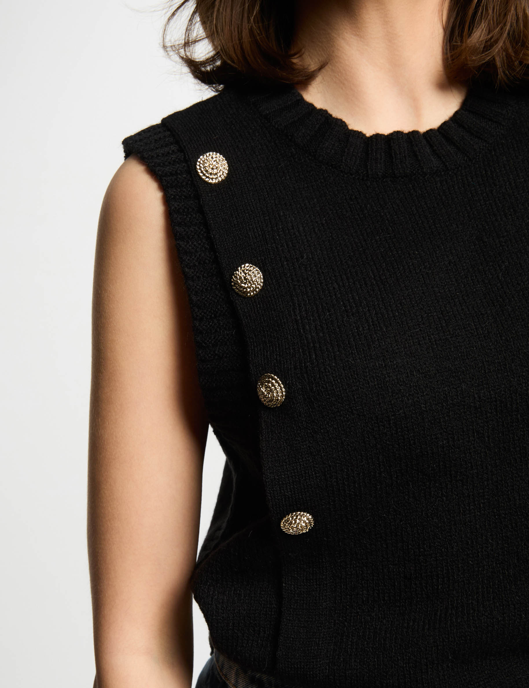 sleeveless jumper black women Sleeveless jumper black women